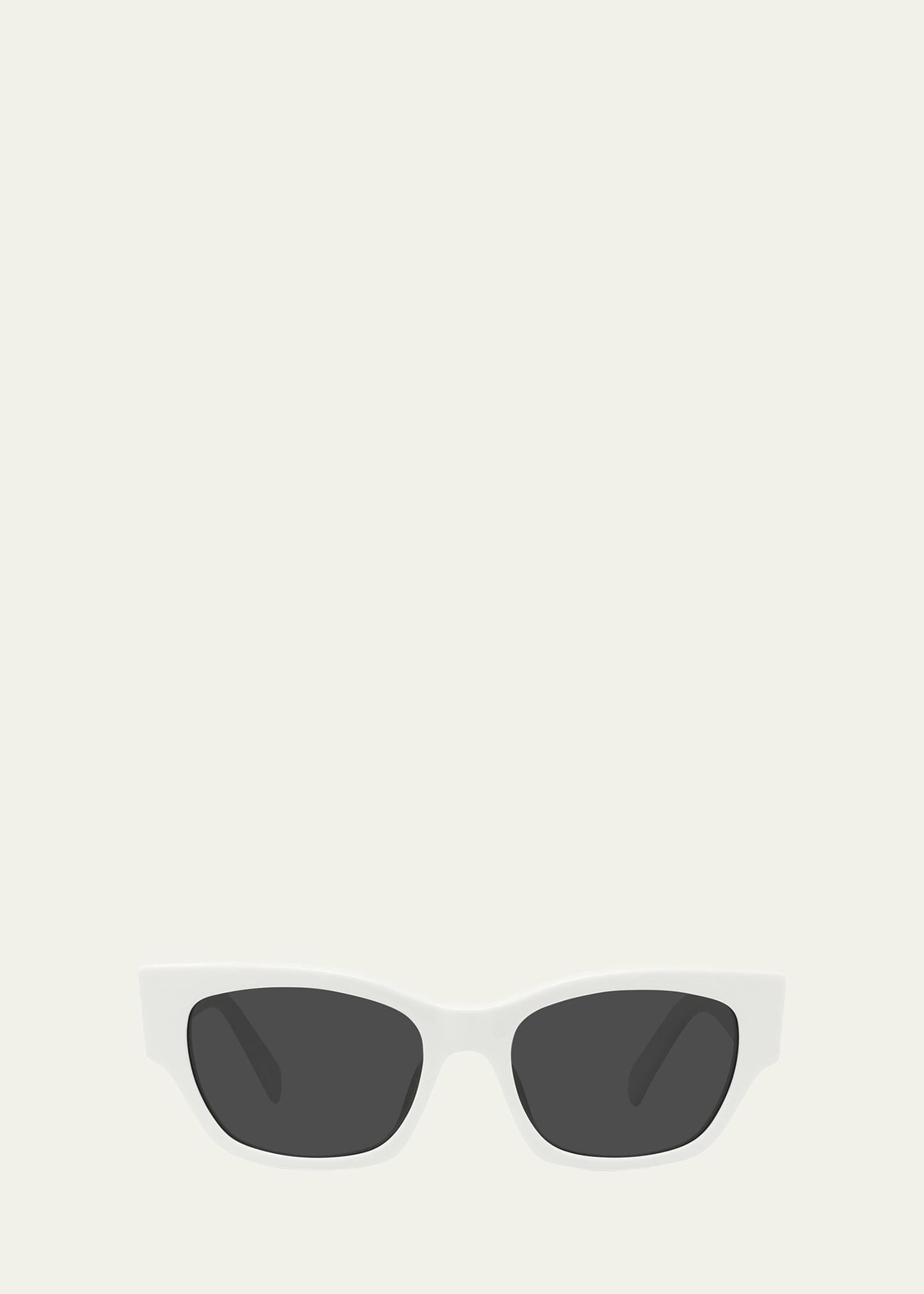 Celine Rectangle Acetate Sunglasses In White