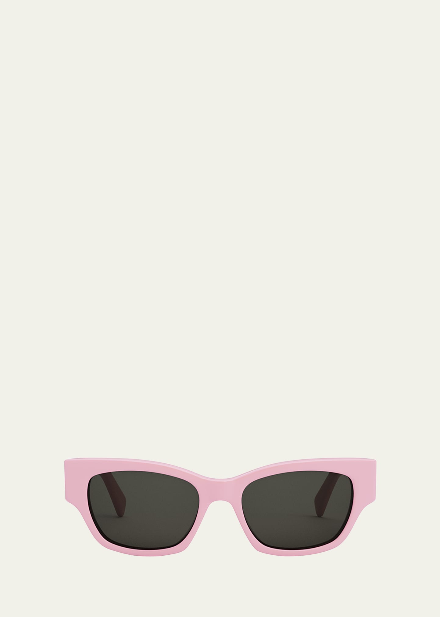 Celine Rectangle Acetate Sunglasses In 72a Shiny Pink