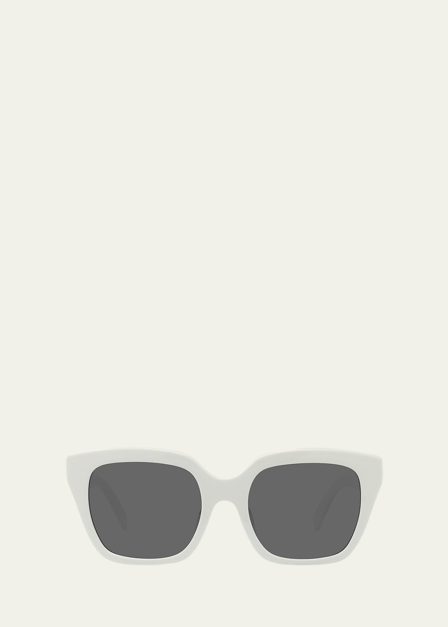 Celine Square Acetate Sunglasses In 25a White