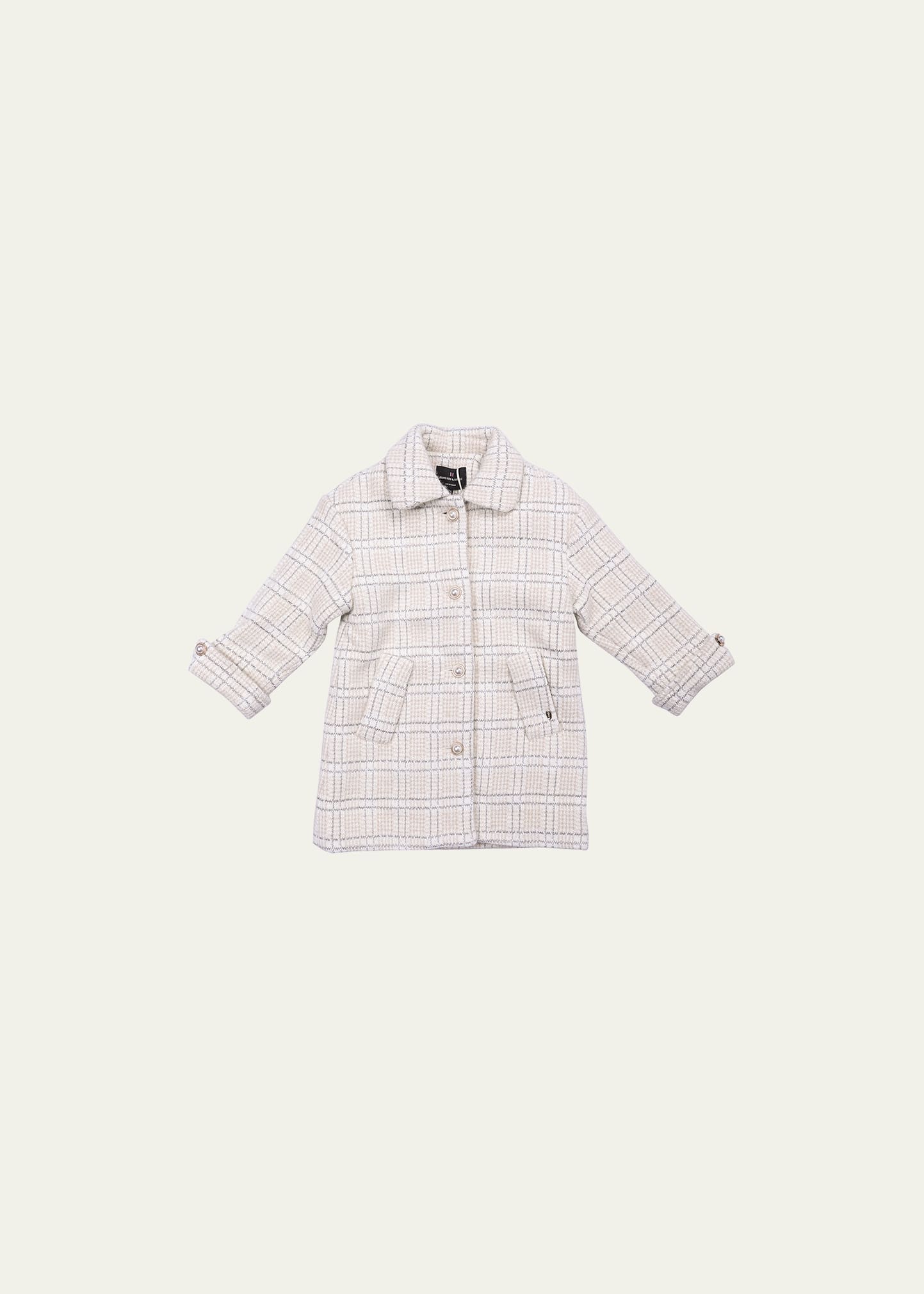 Island Kids & Kids Isle Girl's Plaid Button-Front Coat, Size 4-12