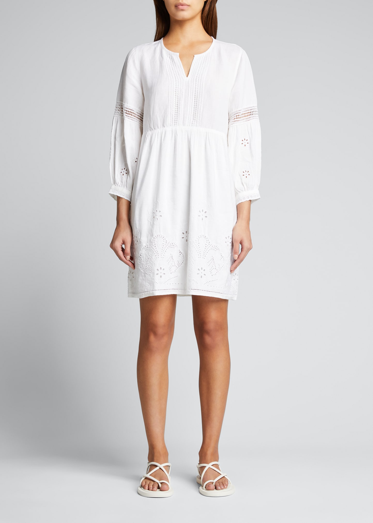 Tommy Bahama St. Lucia Split-Neck Dress w/ Lace | Smart Closet