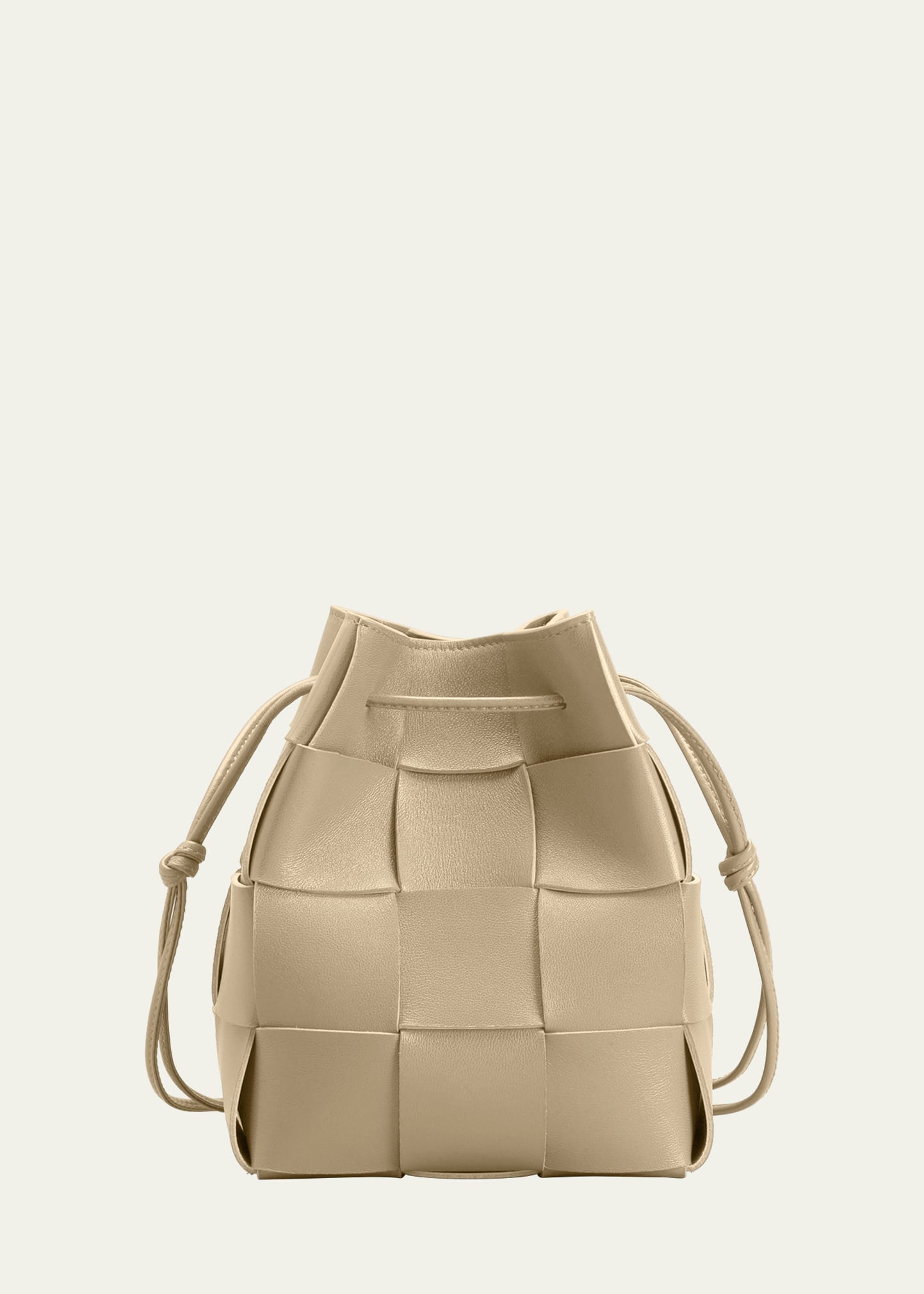 Bottega Veneta Cassette Intrecciato Leather Bucket Bag In Porridge