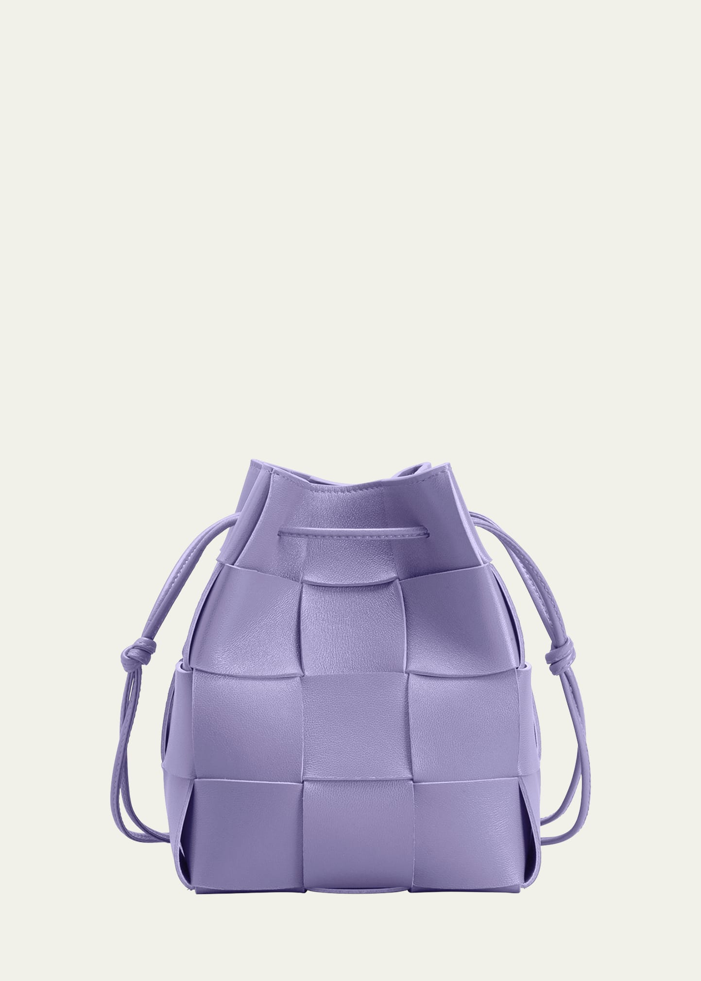Bottega Veneta Cassette Intrecciato Leather Bucket Bag In Wisteria