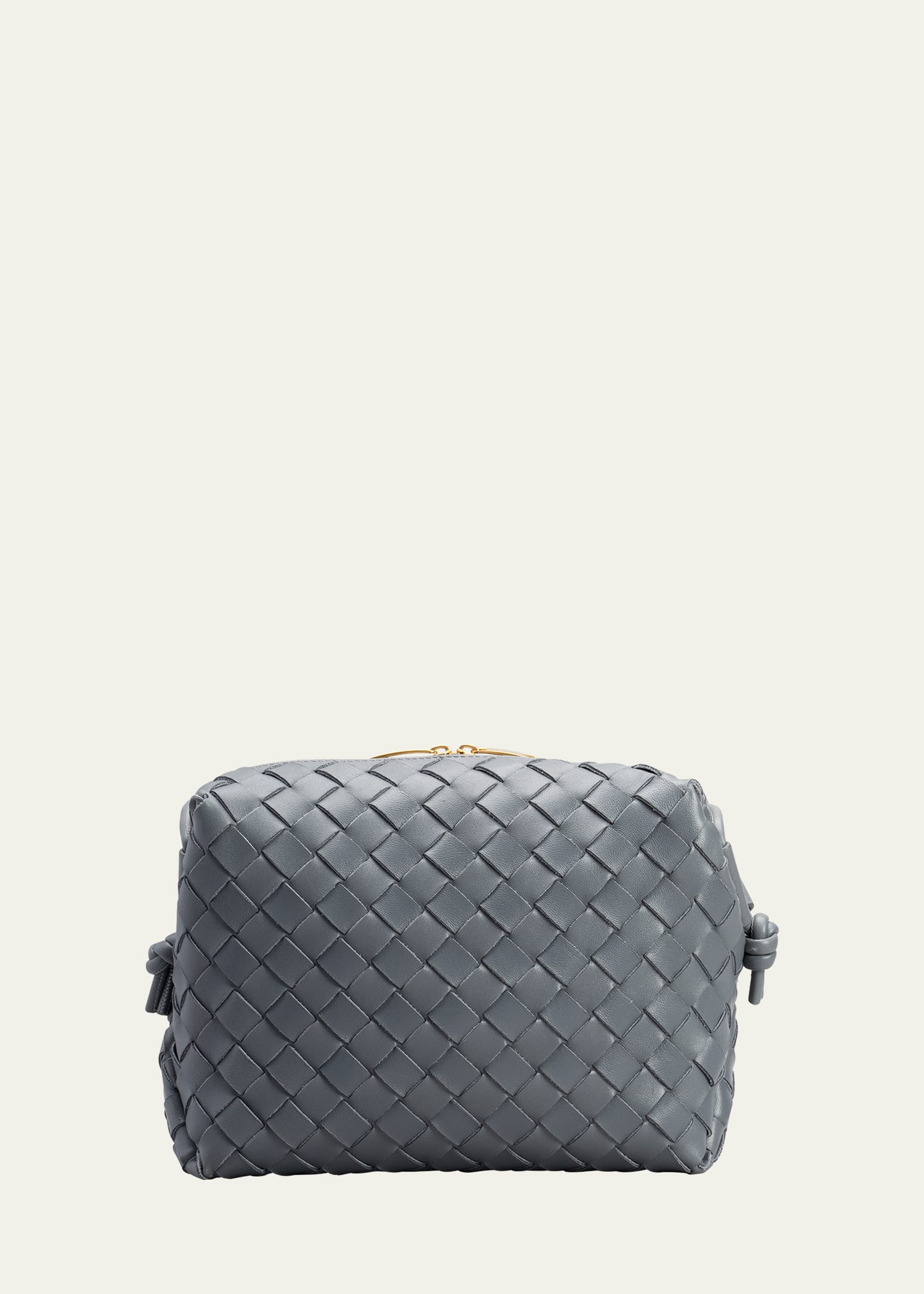 Bottega Veneta Loop Intrecciato Leather Crossbody Bag In Thunder