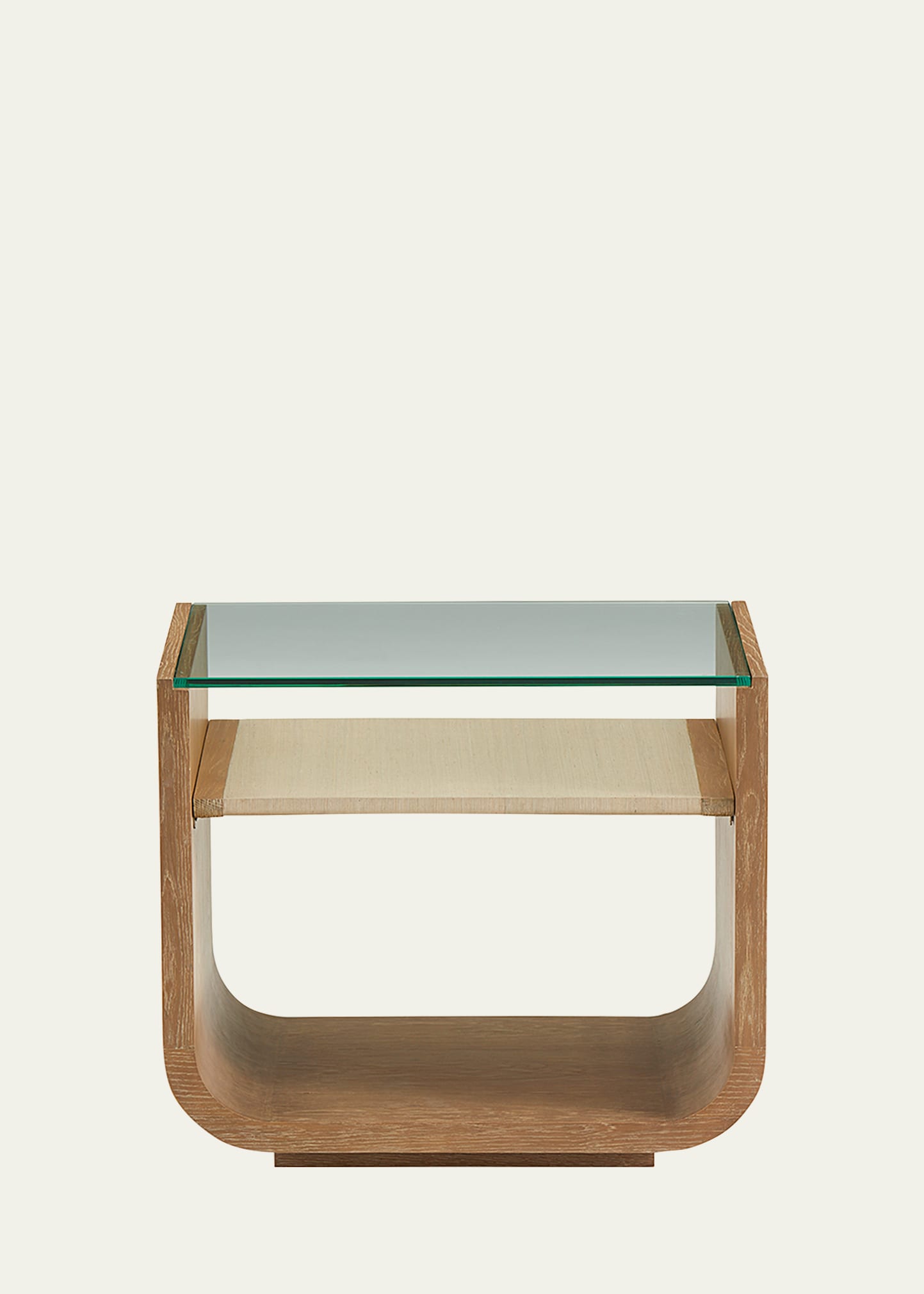 Interlude Home Mia Bedside Table In Beach Ceruse