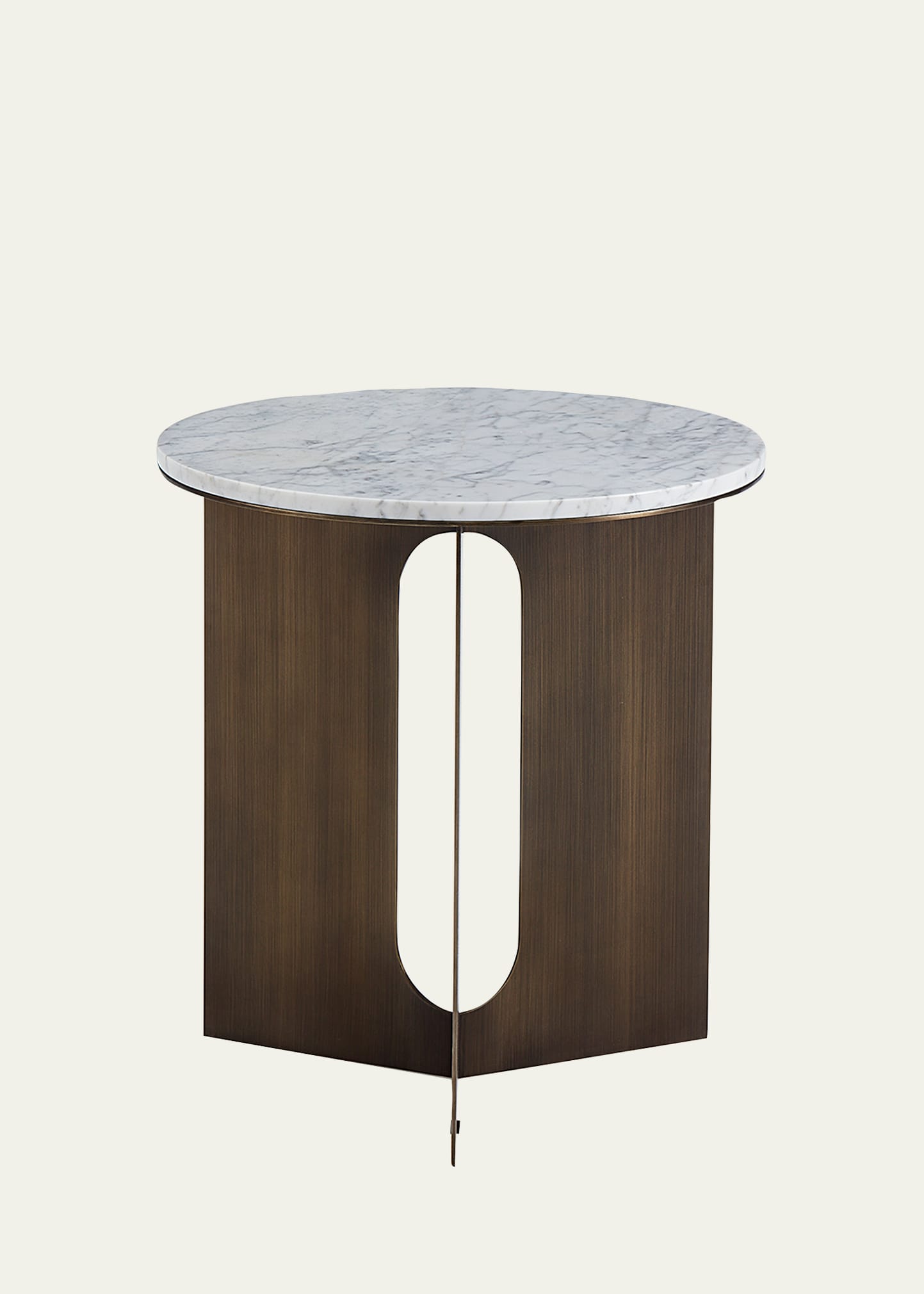 Interlude Home Pierre Side Table In Brown
