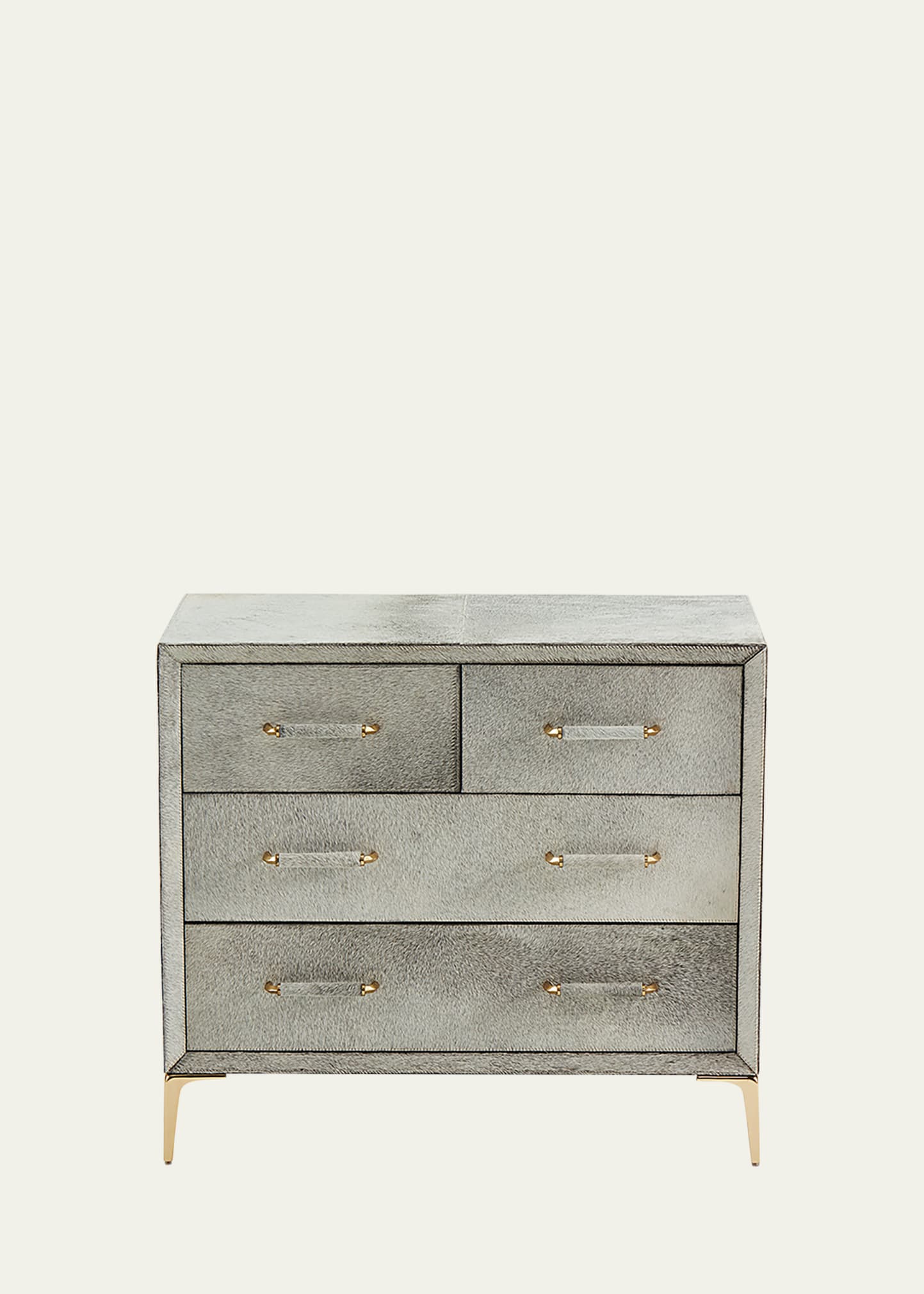 Interlude Home Jaxon Hairhide Occasional Chest In Natural Grey/