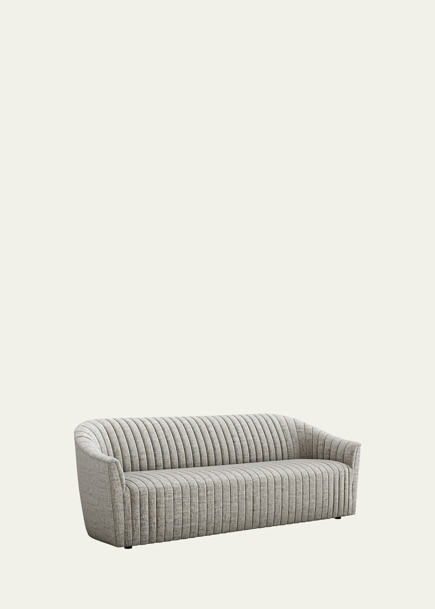 Interlude Home Channel Sofa, 90" In Feather