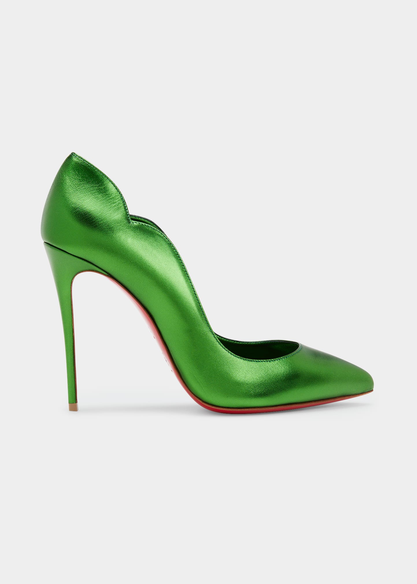 Christian Louboutin Hot Chick Red Sole Metallic Leather Pumps