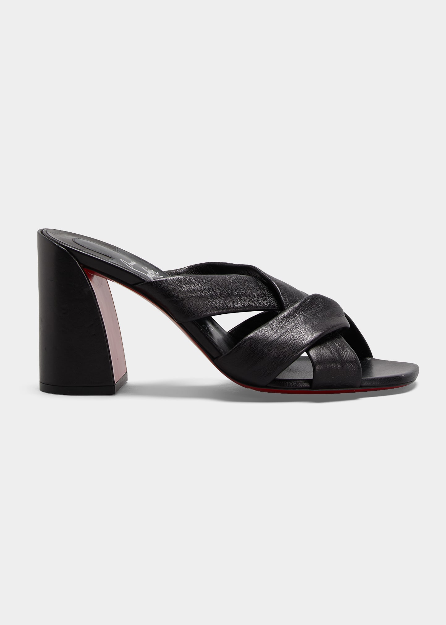 Christian Louboutin Dispo Club 85mm Red Sole Sandals In Black
