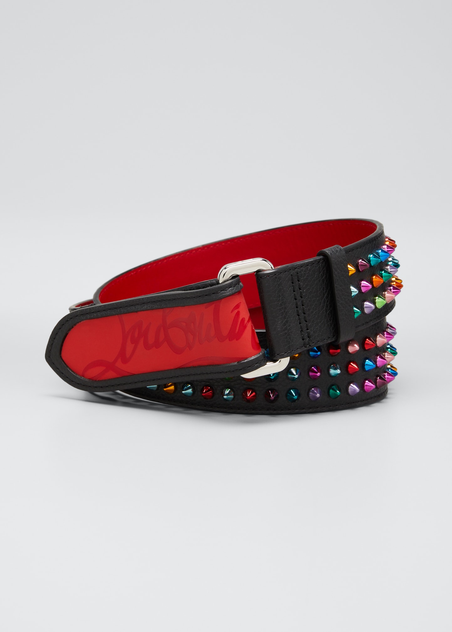 Christian Louboutin Men's Loubi Sneaker Spiked Belt