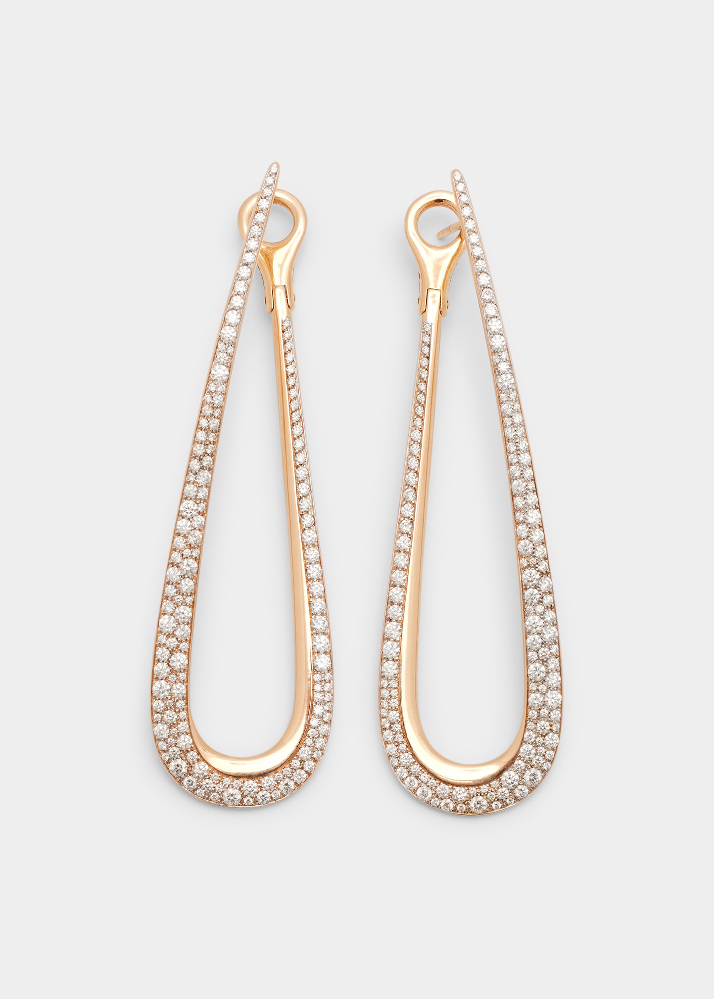 Fantina 18k Rose Gold Diamond Earrings