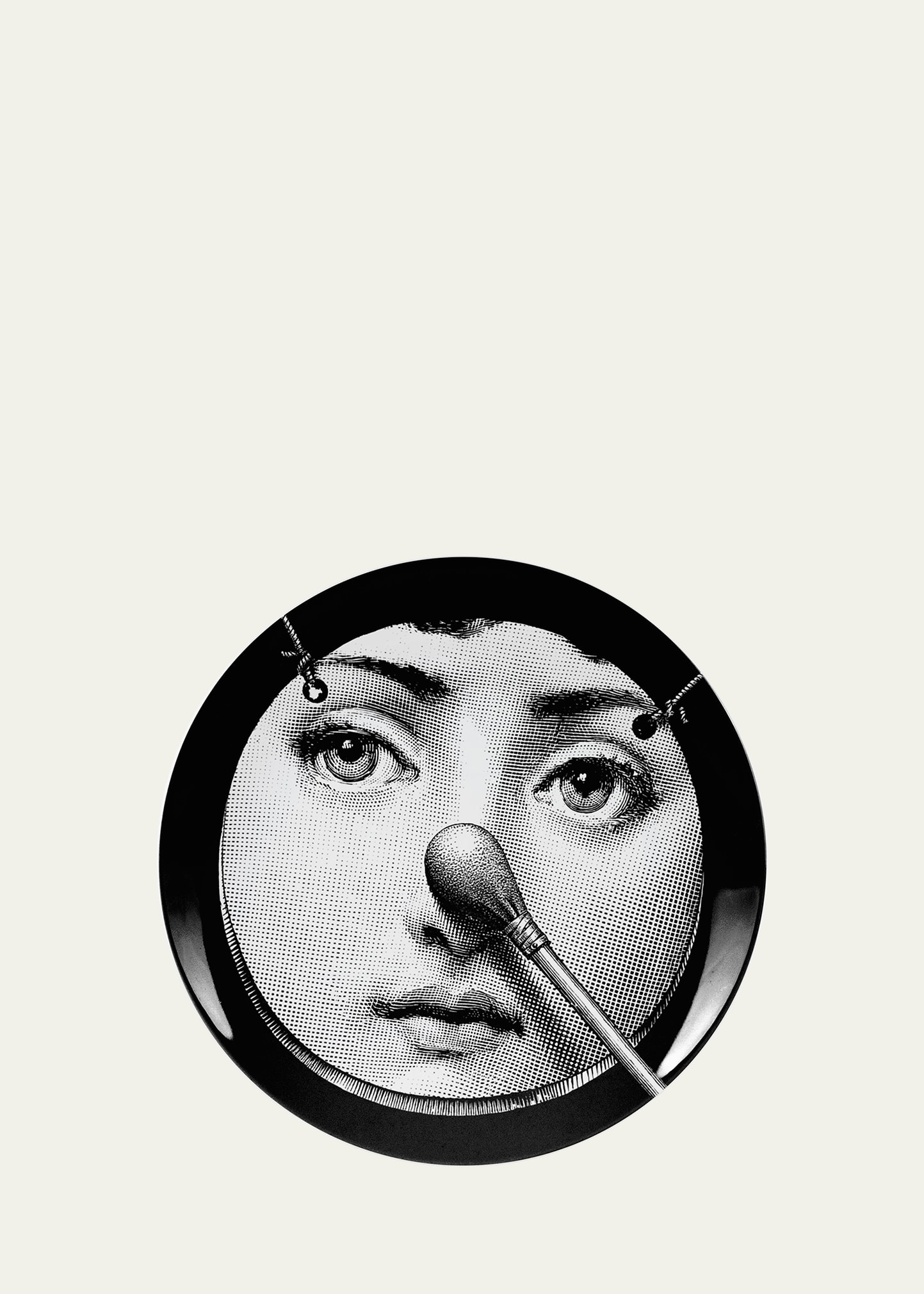 Fornasetti Wall Plate Tema E Variazioni N161 In Black/white