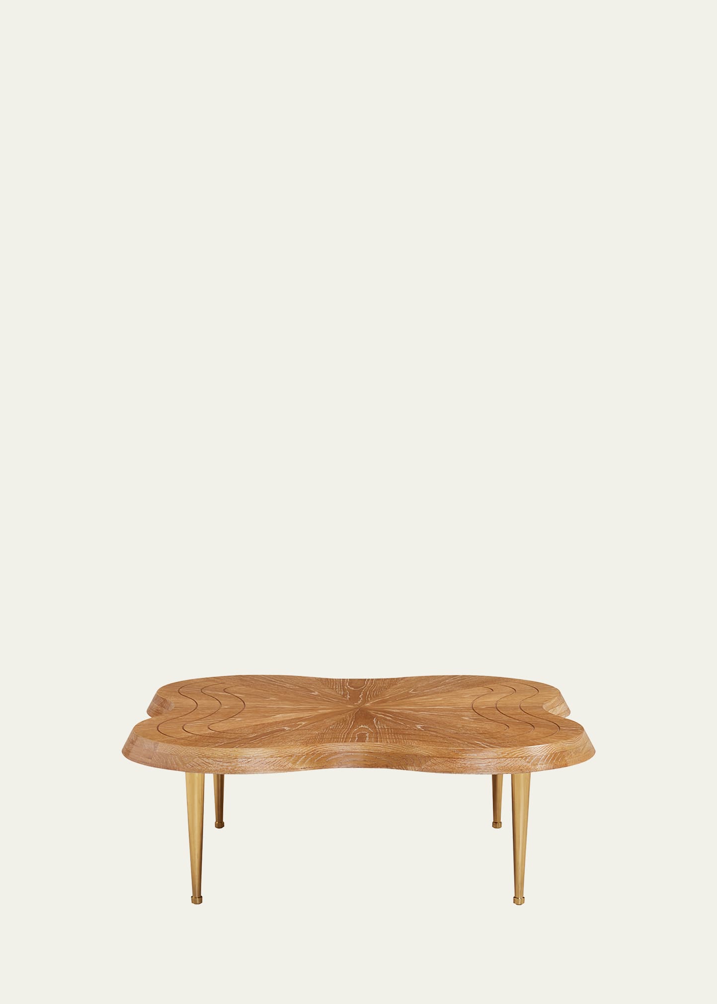 Shop Jonathan Adler Trocadero Clover Cocktail Table In Brown