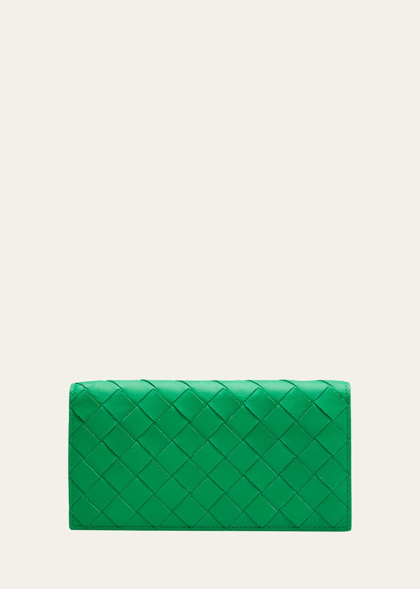 Bottega Veneta Men's Intrecciato Leather Travel Wallet In Peridotfum
