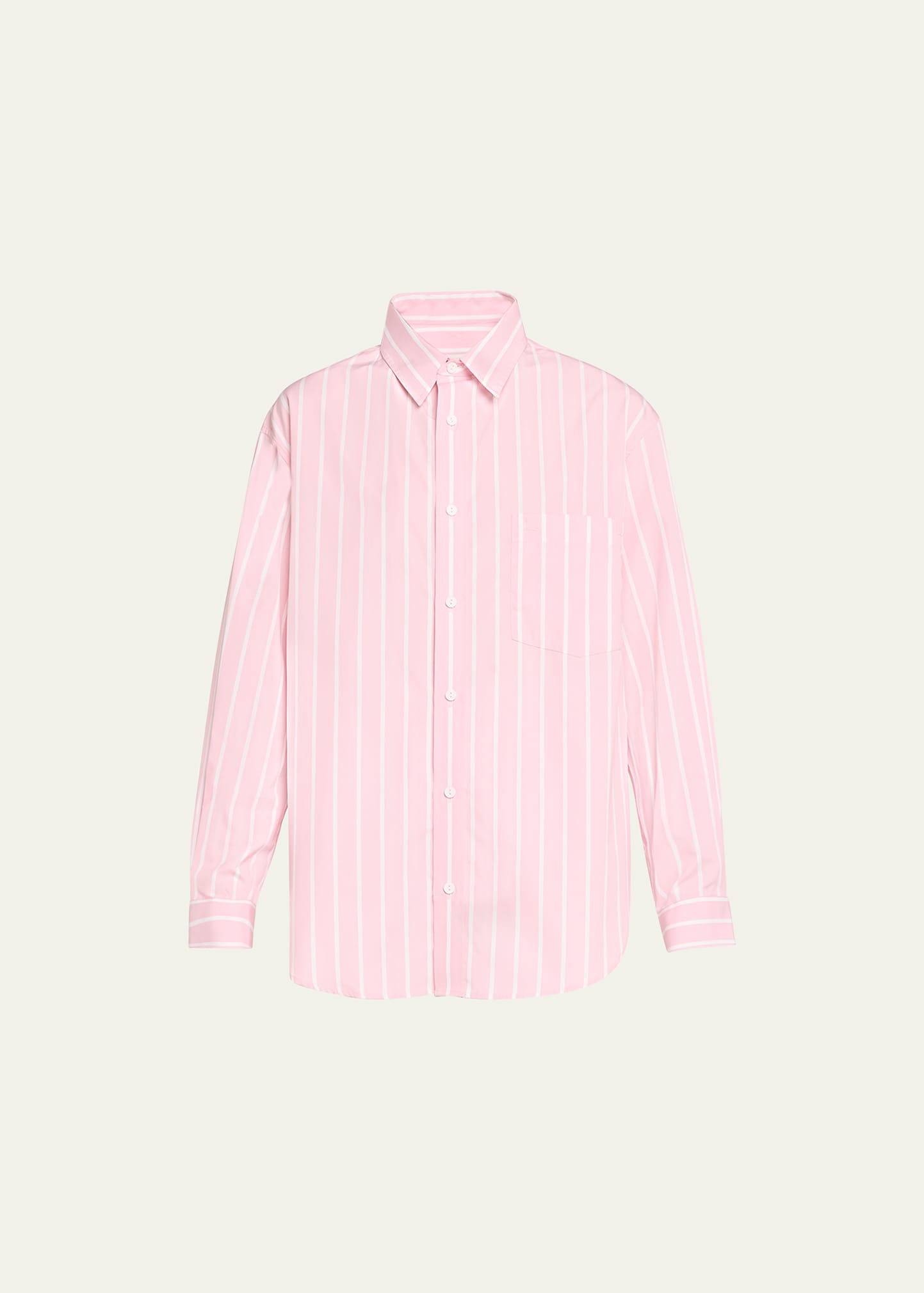 Shop Matteau Classic Stripe Shirt - Bci Cotton In Sorbet Stripe
