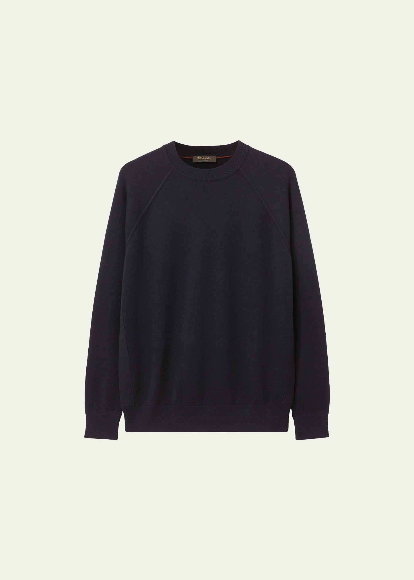 Loro Piana Men's Girocollo Balfour Crewneck Sweater In Blue Navy