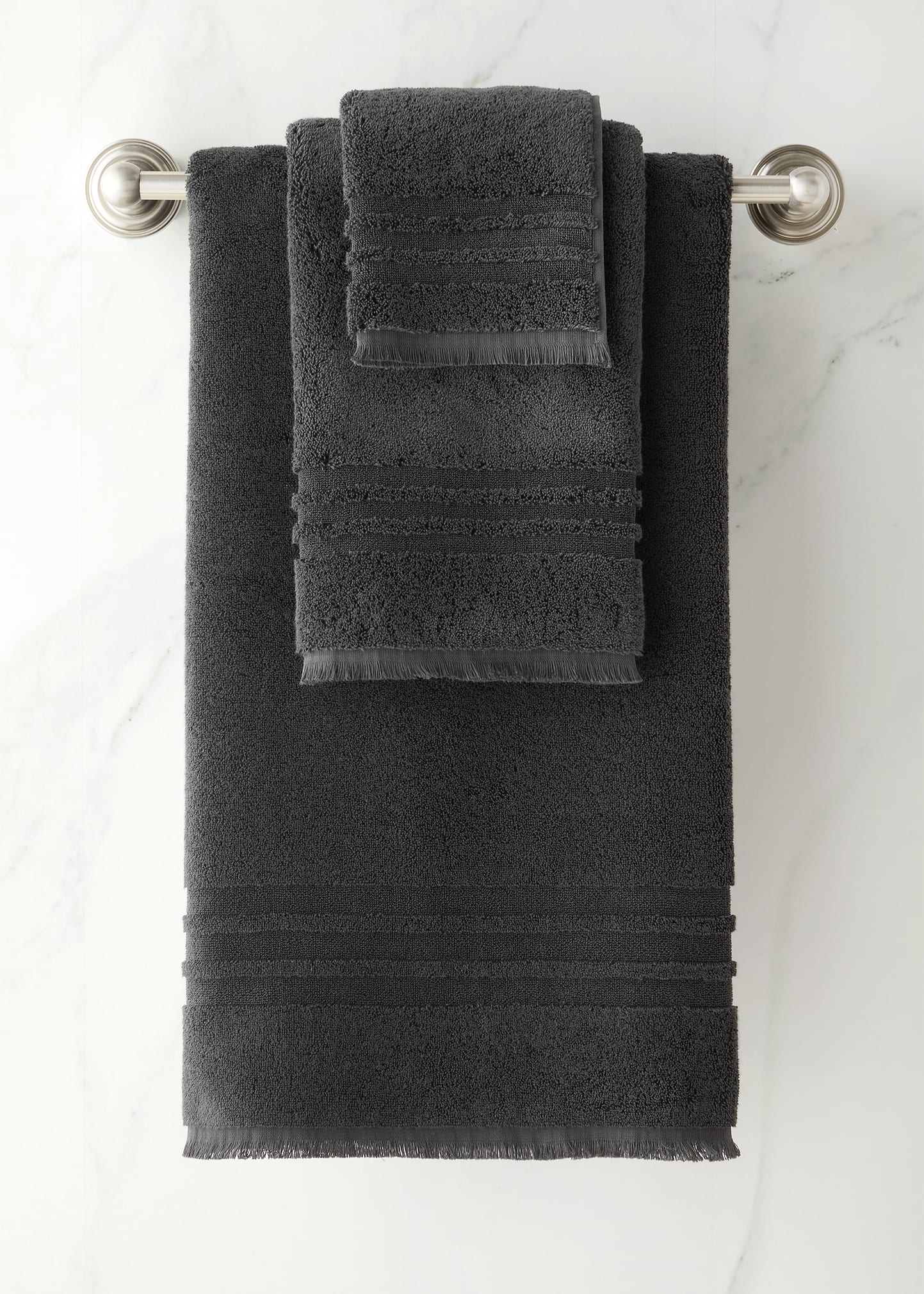 Kassatex Mercer Wash Towel In Coal