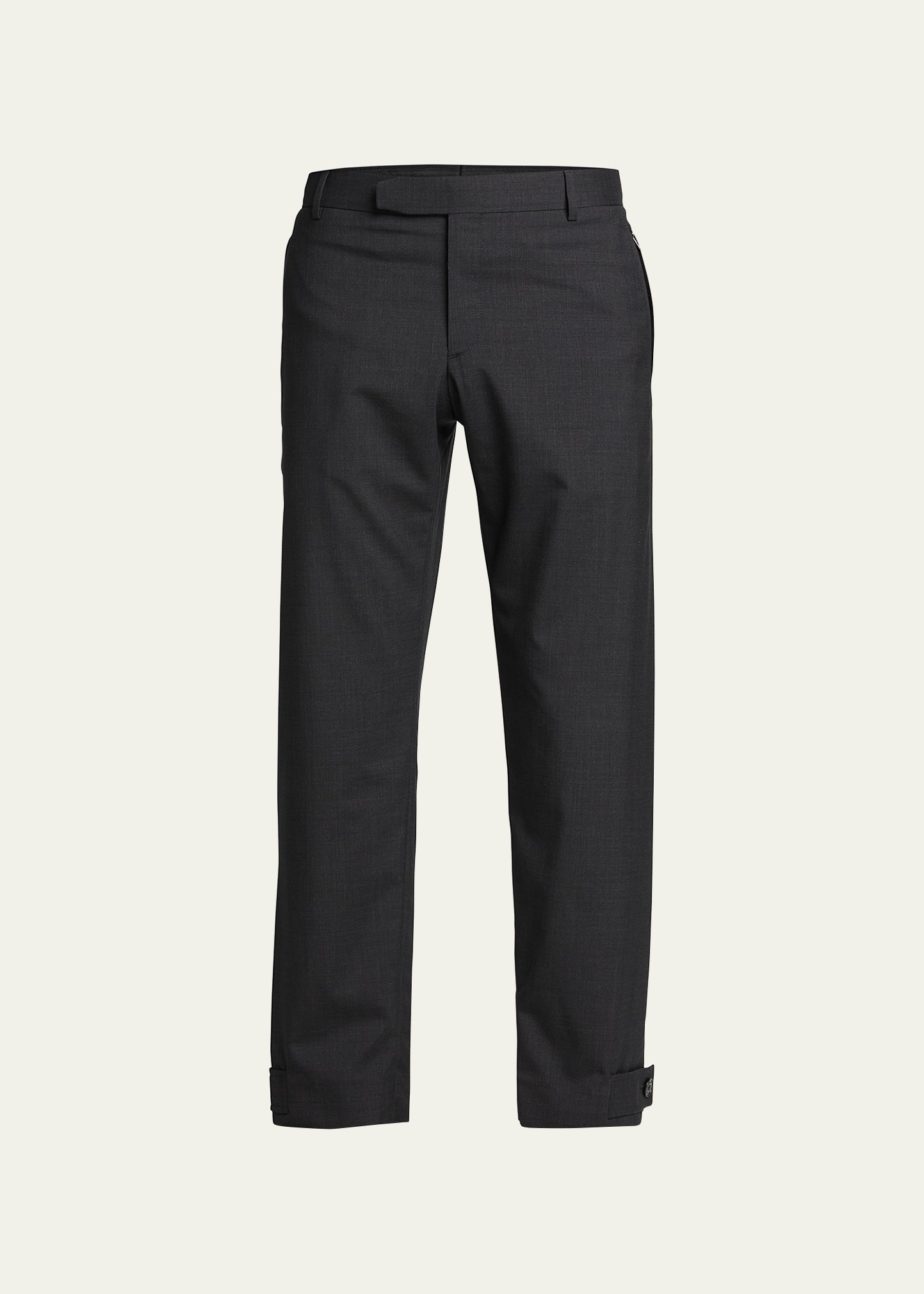 Brioni Men's Toldeo Wool Trousers In Anthracite