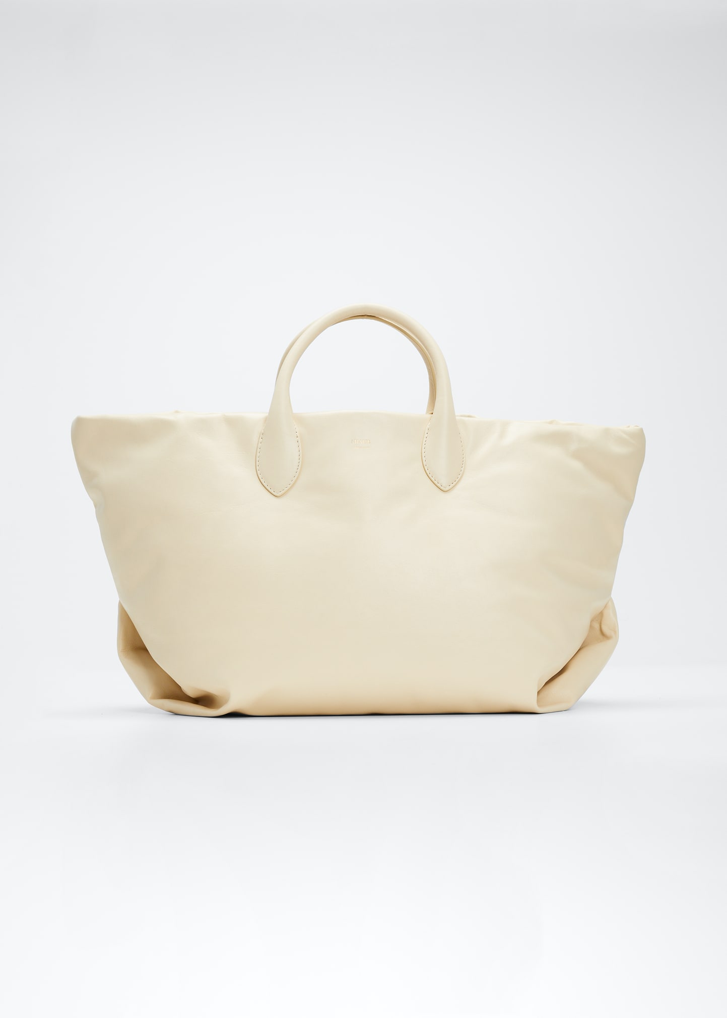 Khaite Amelia Medium Puffy Tote Bag In Cream | ModeSens