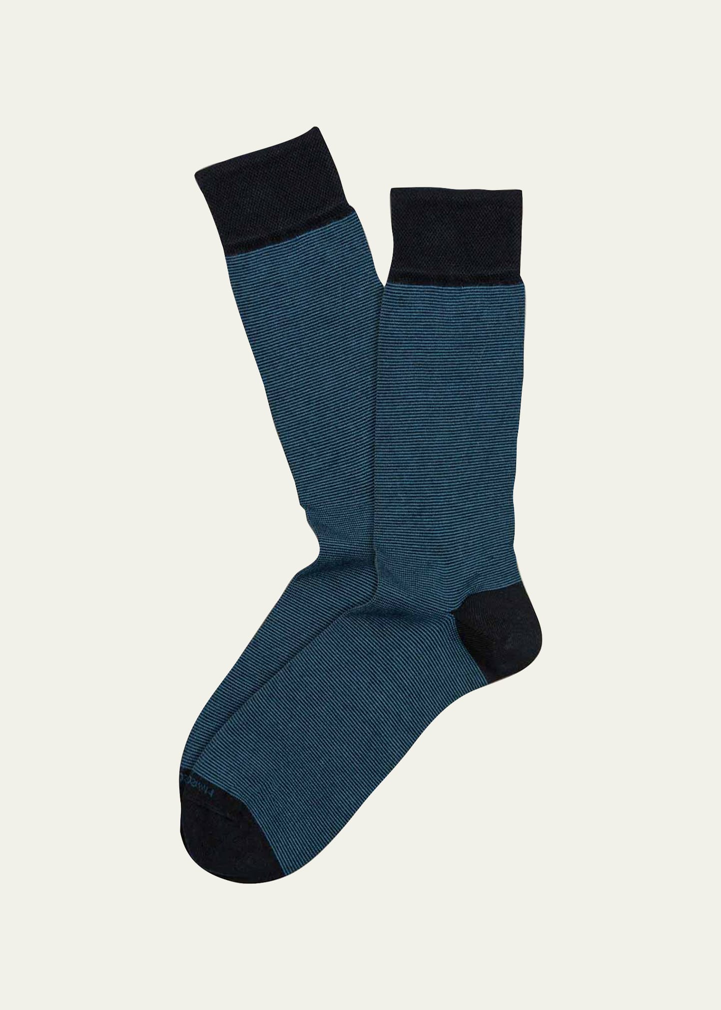 Marcoliani Men's Mousse Of Modal Micro-Stripe Socks