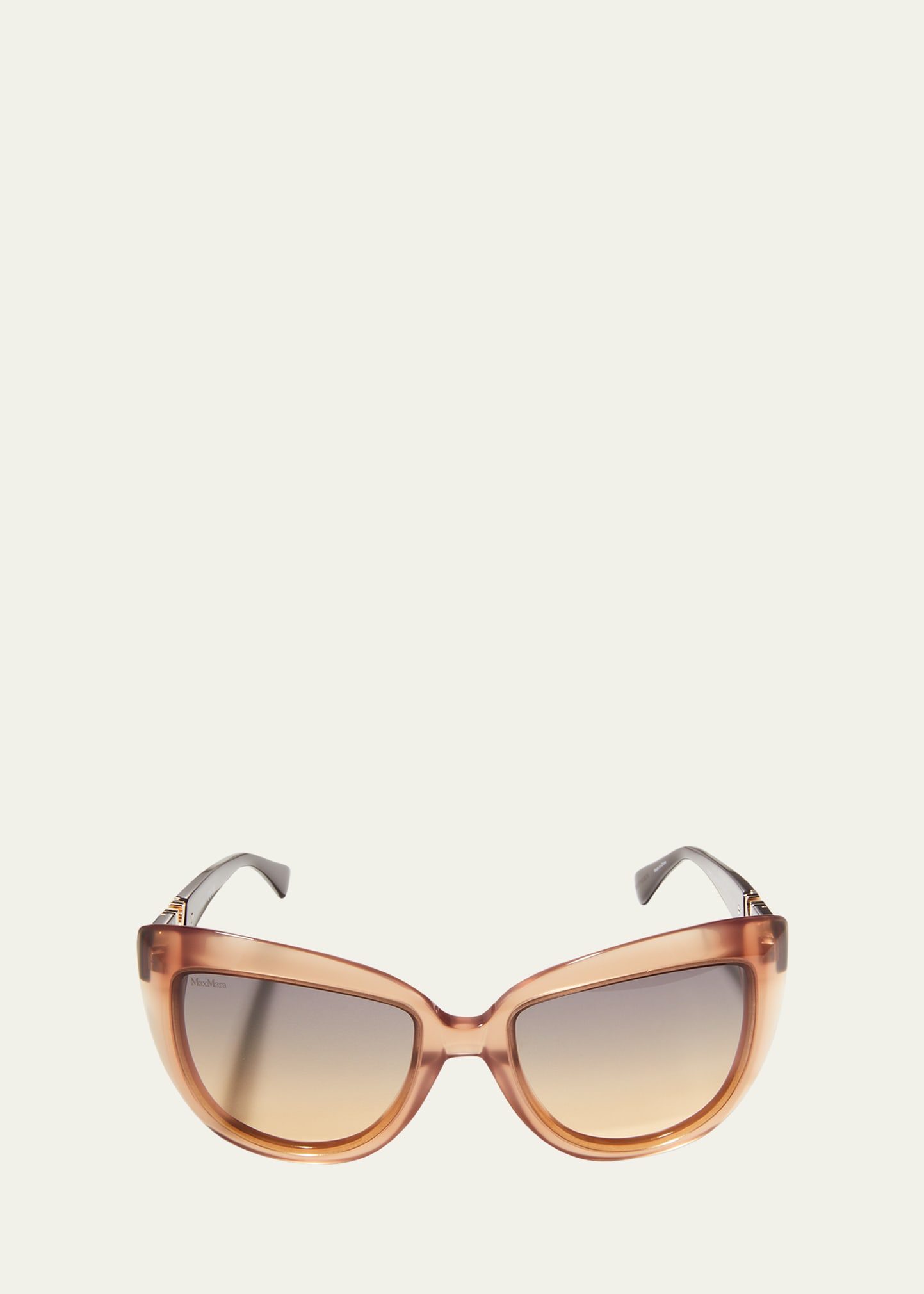 Max Mara Emme Plastic Cat-eye Sunglasses In 45f Brown