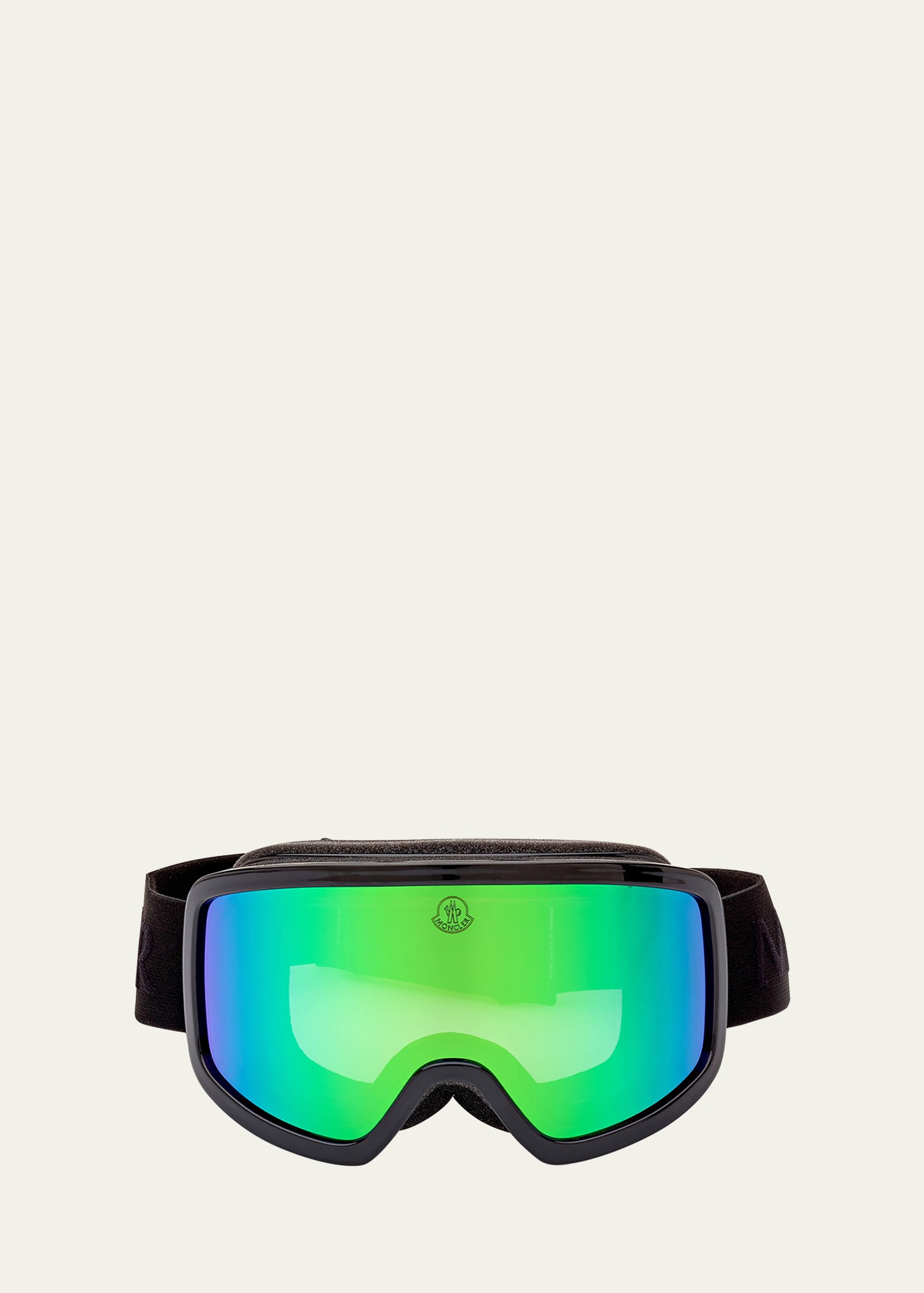 Moncler Terrabeam Ski Goggles In Shiny Black
