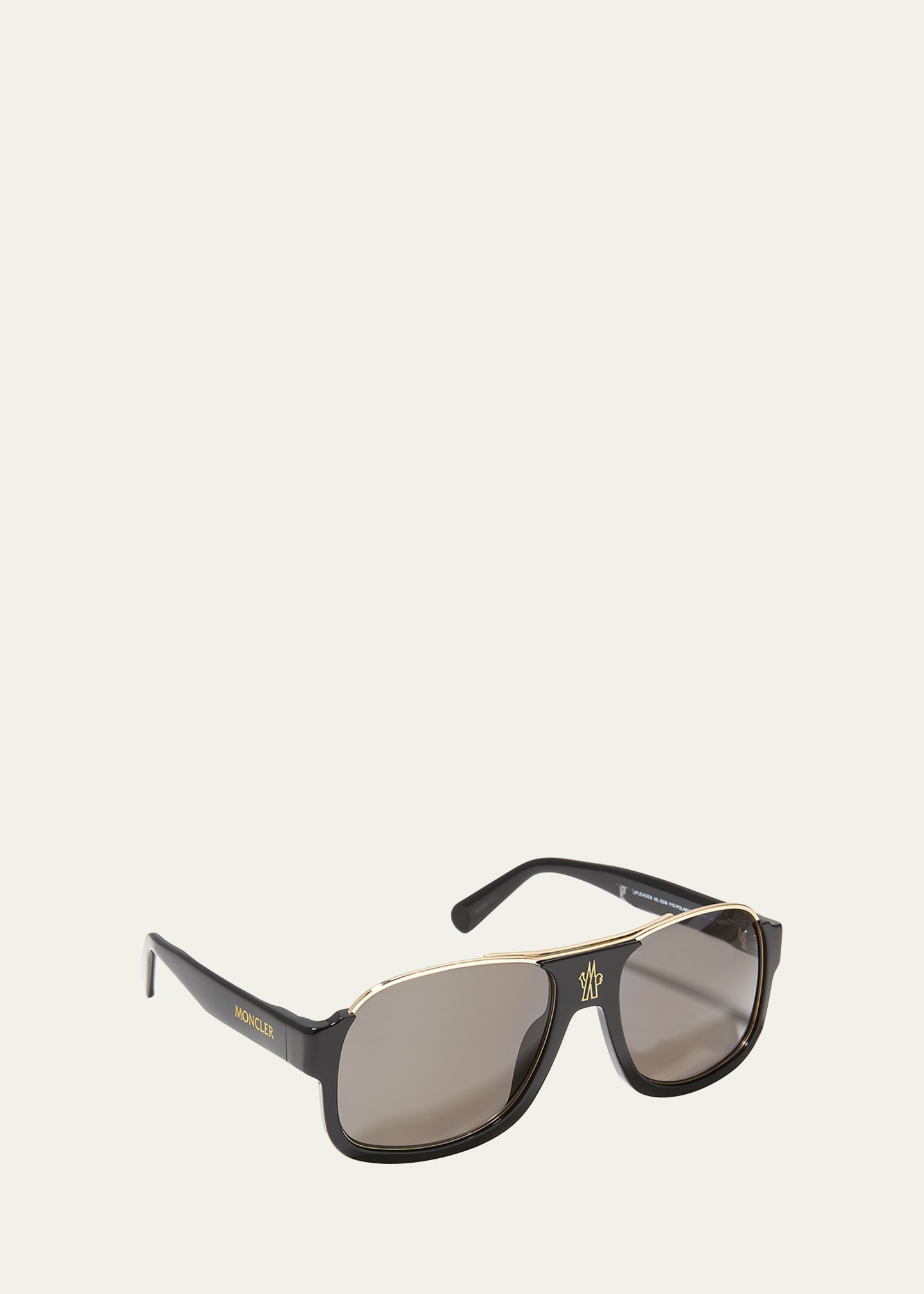 Moncler Pleiades Square Acetate Sunglasses In Black / Grey