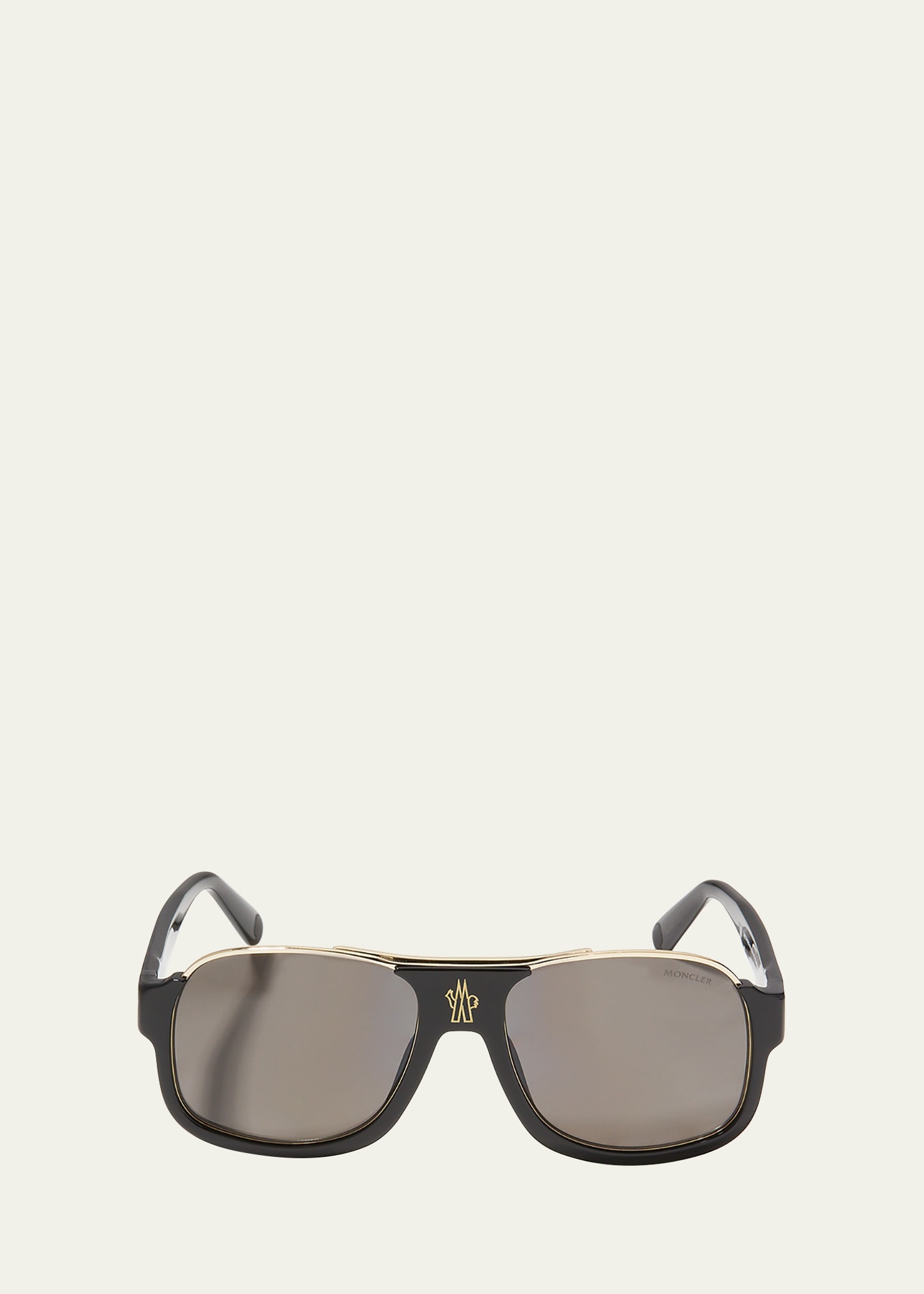 Moncler Pleiades Square Acetate Sunglasses In Black / Grey