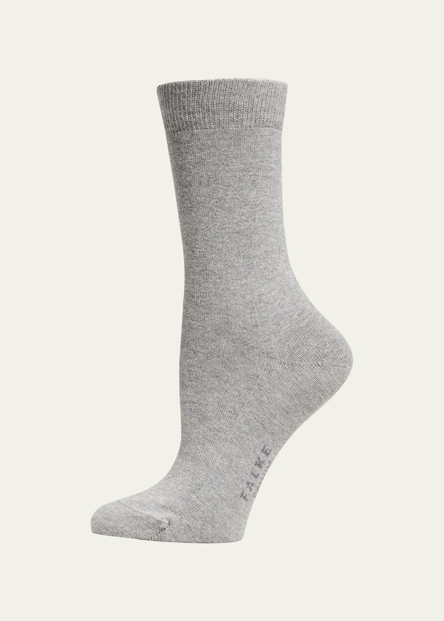 Falke Family Sustainable Cotton Blend Socks In Light Grey Melange