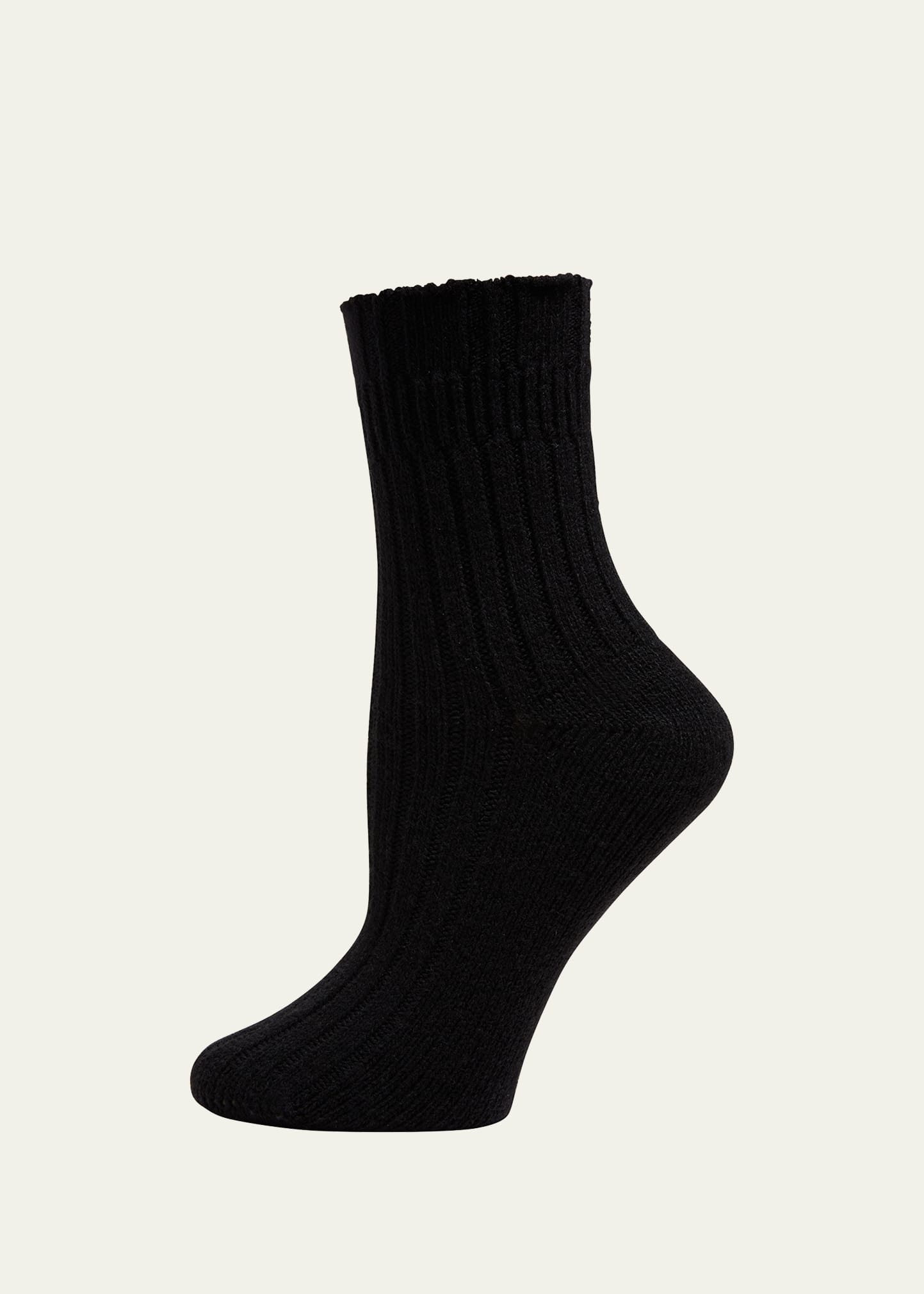 Falke Cosy Wool Blend Crew Socks In Black