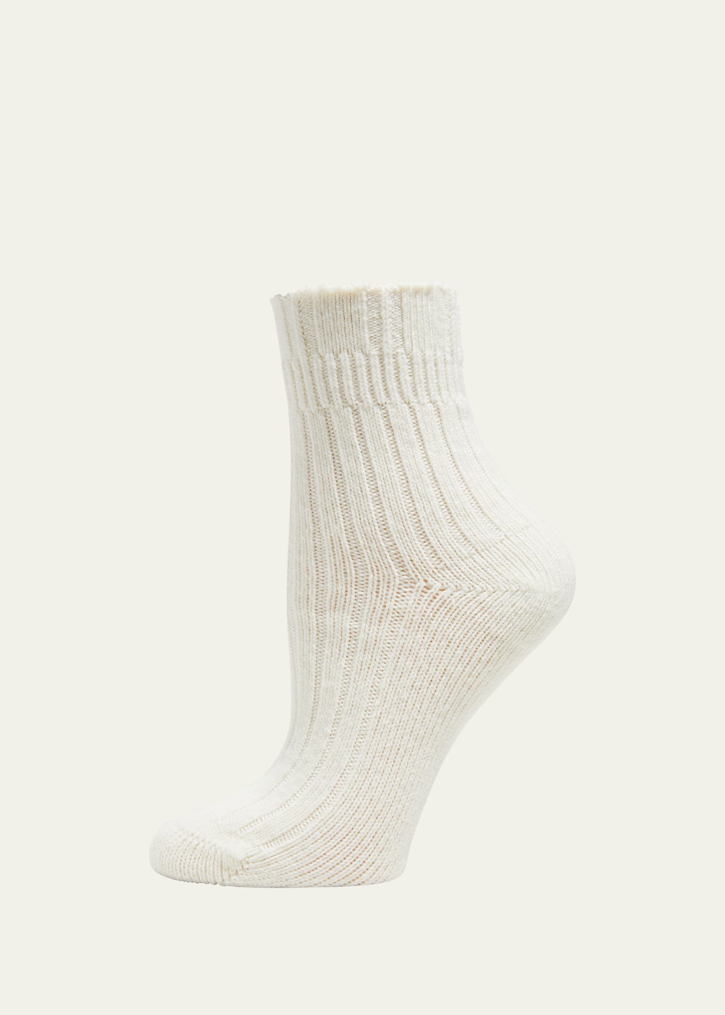 Shop Falke Bedsock Ribbed Socks In Off White