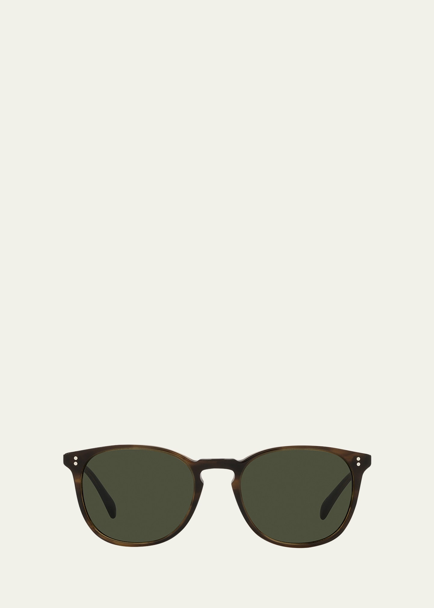 Oliver Peoples Men's Finley Esq. Round Sunglasses In Dark Brown