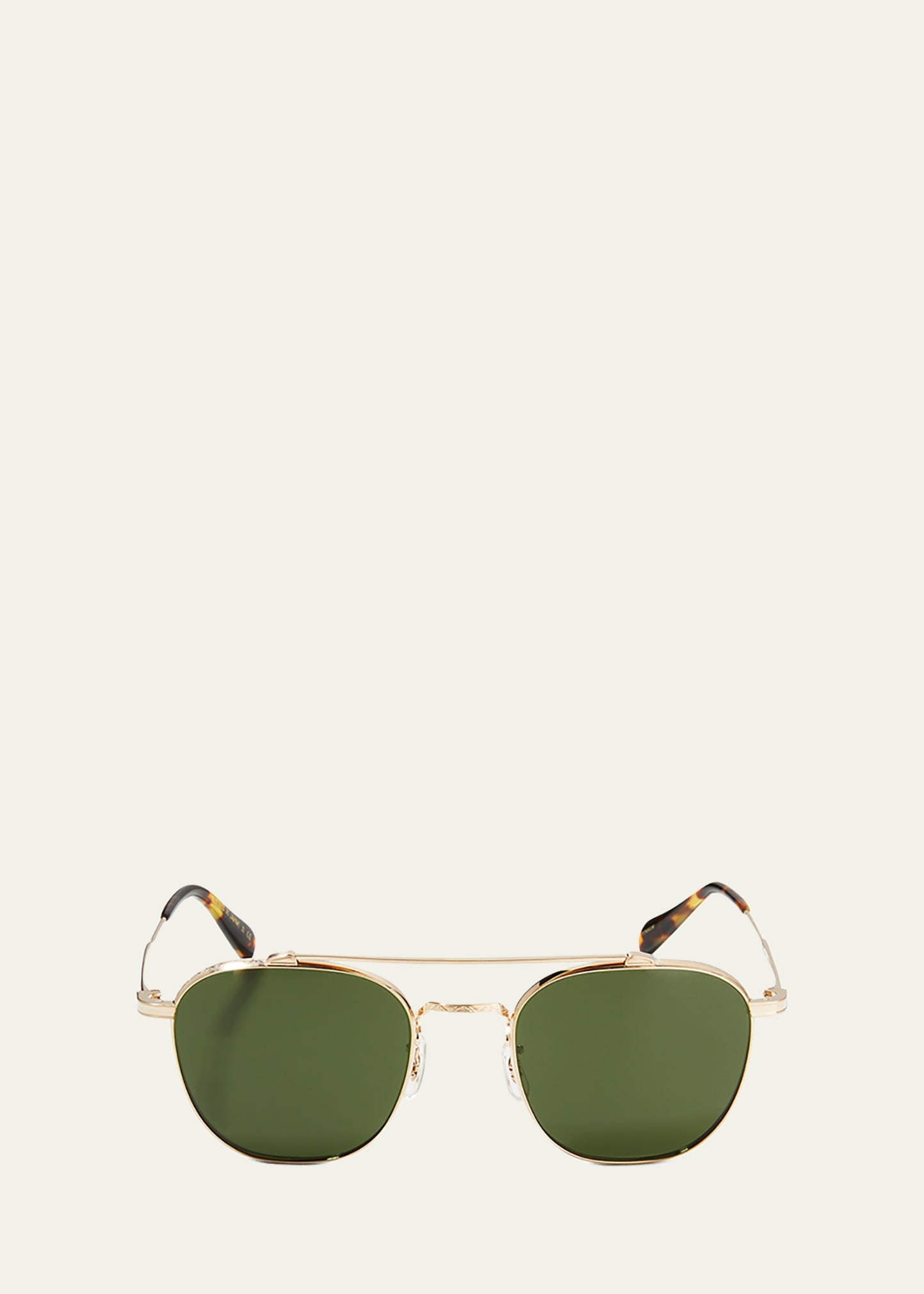 Shop Oliver Peoples Mandeville Square Metal/plastic Sunglasses In Gold