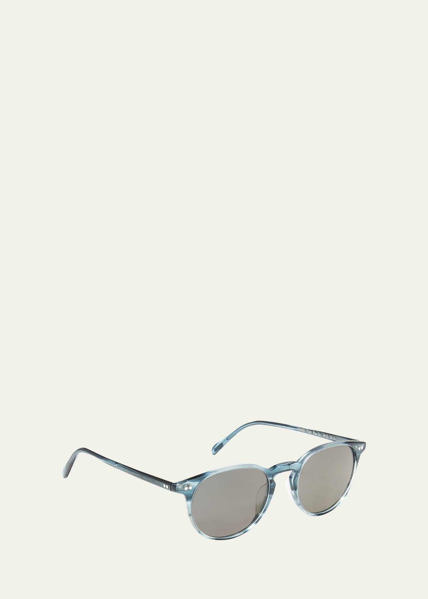 Oliver Peoples Ov5004su Riley Sun Acetate Round Sunglasses In Blue