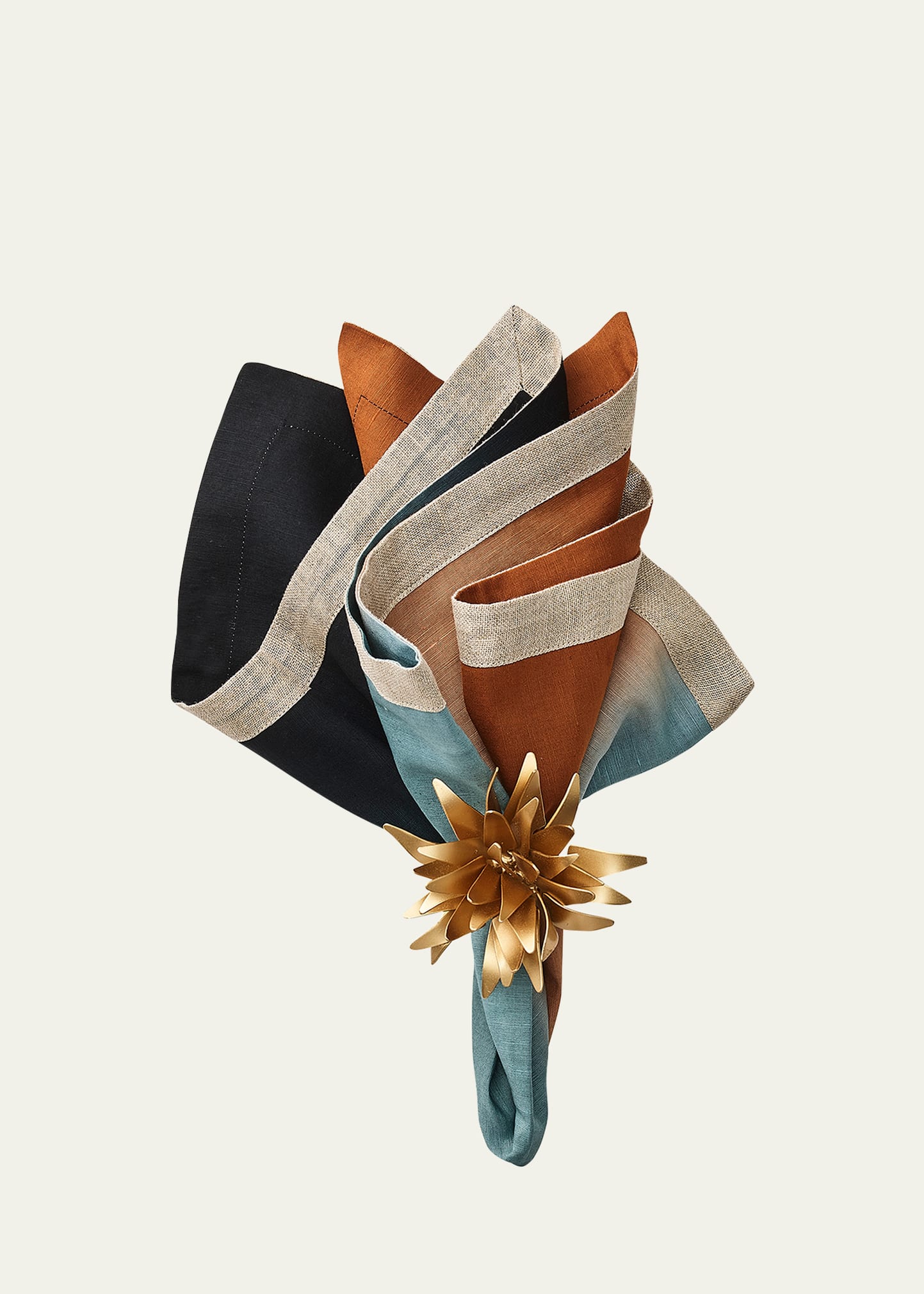 Kim Seybert Dip-dye Napkin In Midnight/copper