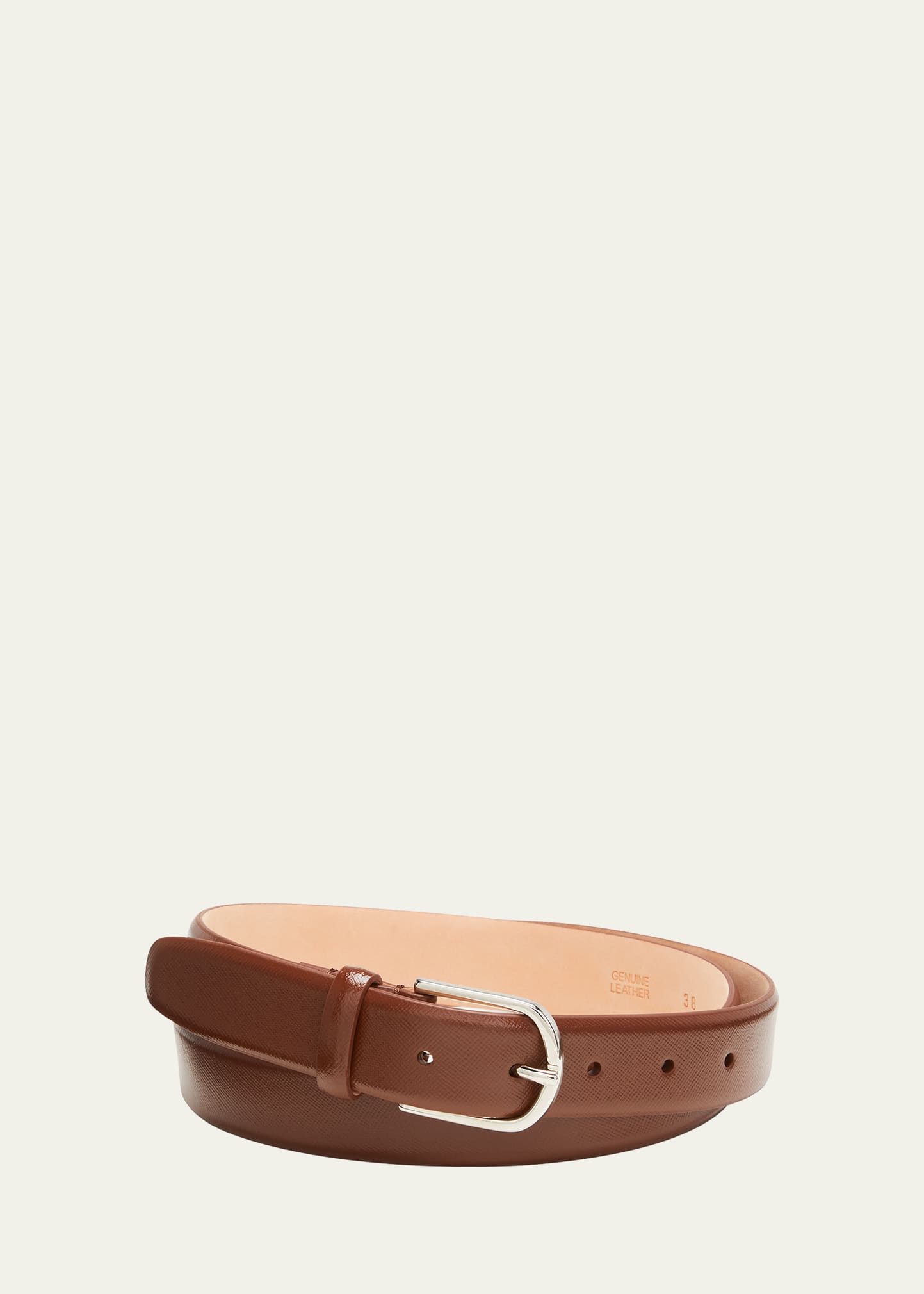 Men's Saffiano Leather Belt, 30mm