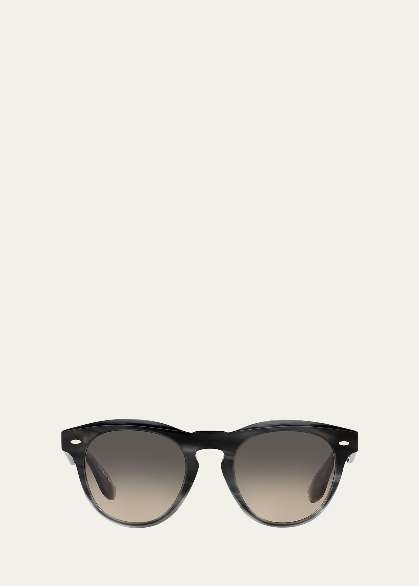 Brunello Cucinelli & Oliver Peoples Nino Polarized Round Acetate Sunglasses