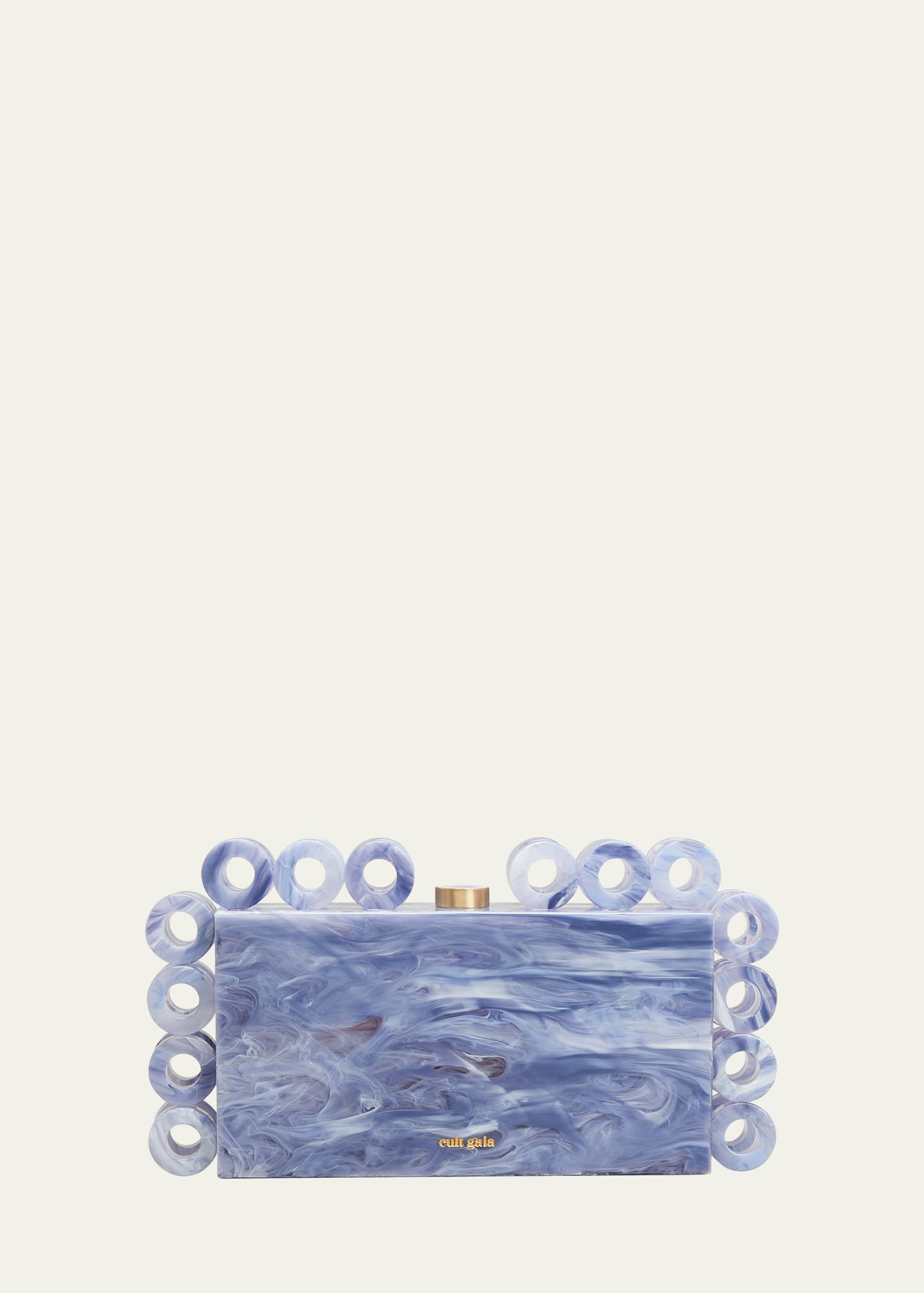 Cult Gaia Harlow Ring Acrylic Clutch Bag In Slate