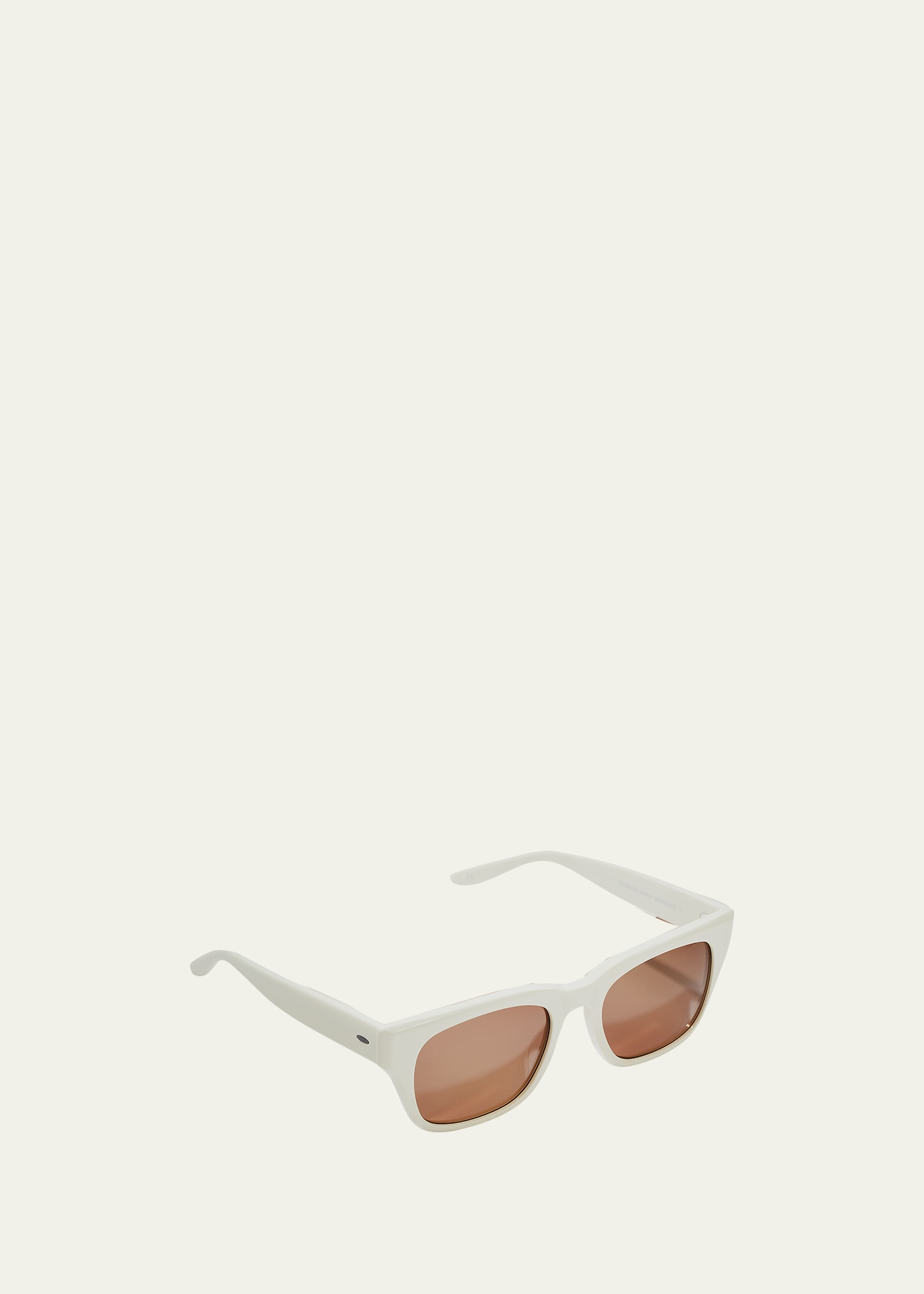 Barton Perreira Men's Domino Rectangle Sunglasses In Ivory