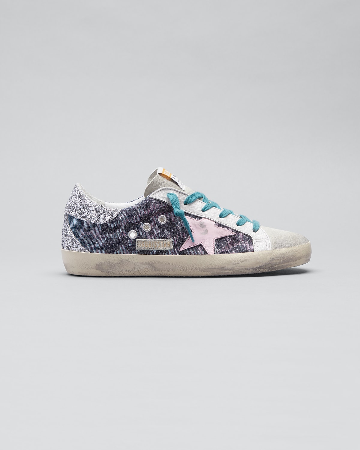 superstar leopard print glitter sneakers