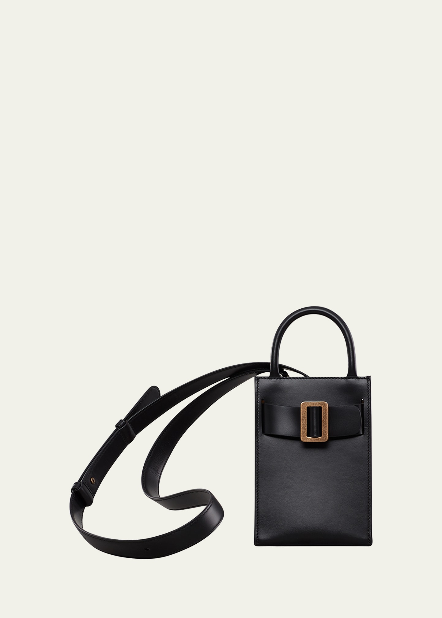 Boyy Bobby Tourist Leather Tote Crossbody Bag In Black