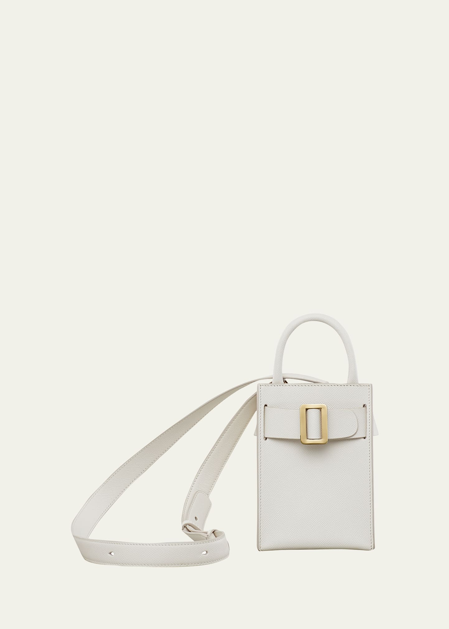 Boyy Bobby Tourist Leather Tote Crossbody Bag In Blanco