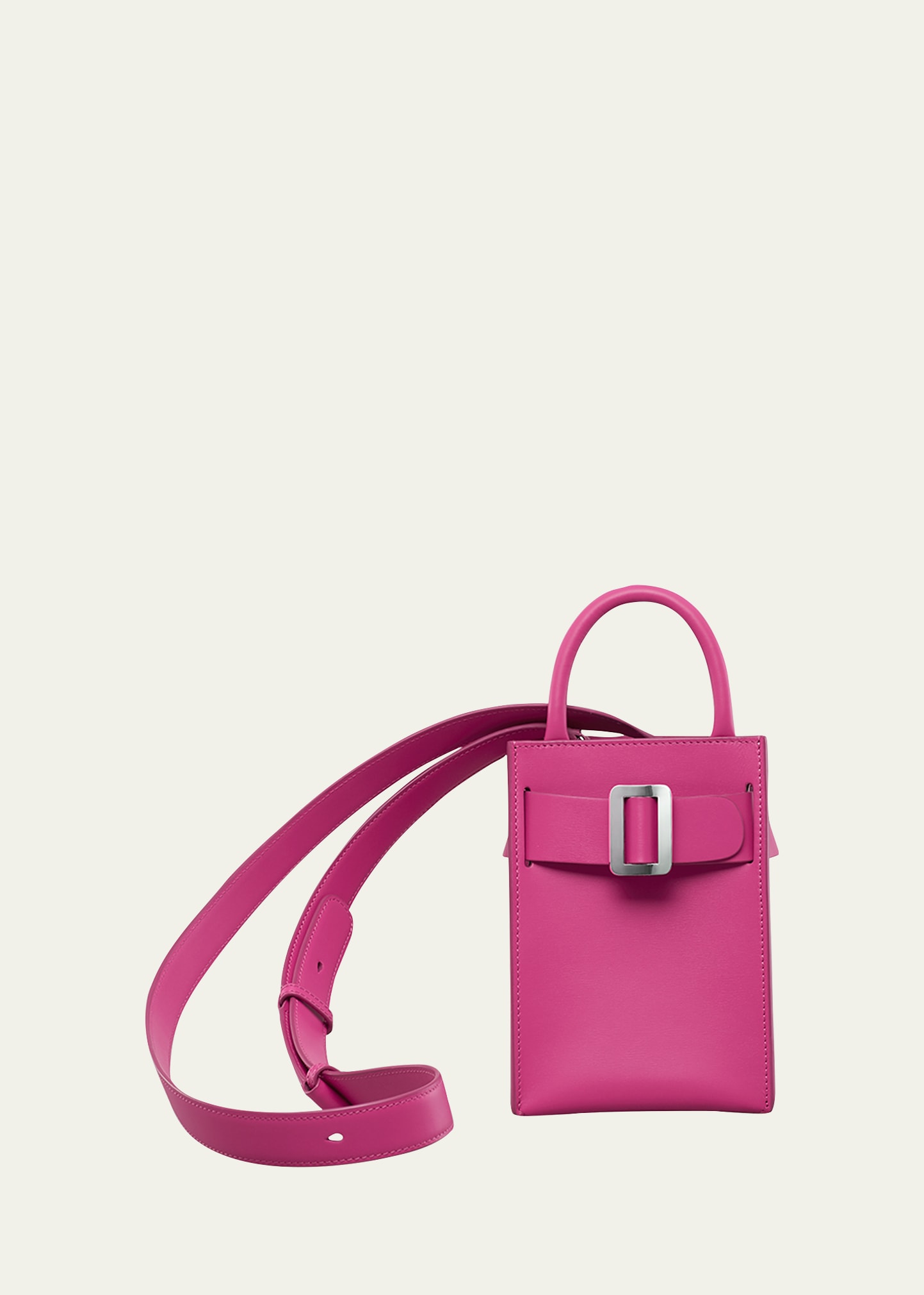 Boyy Bobby Tourist Leather Tote Crossbody Bag In Fuscia