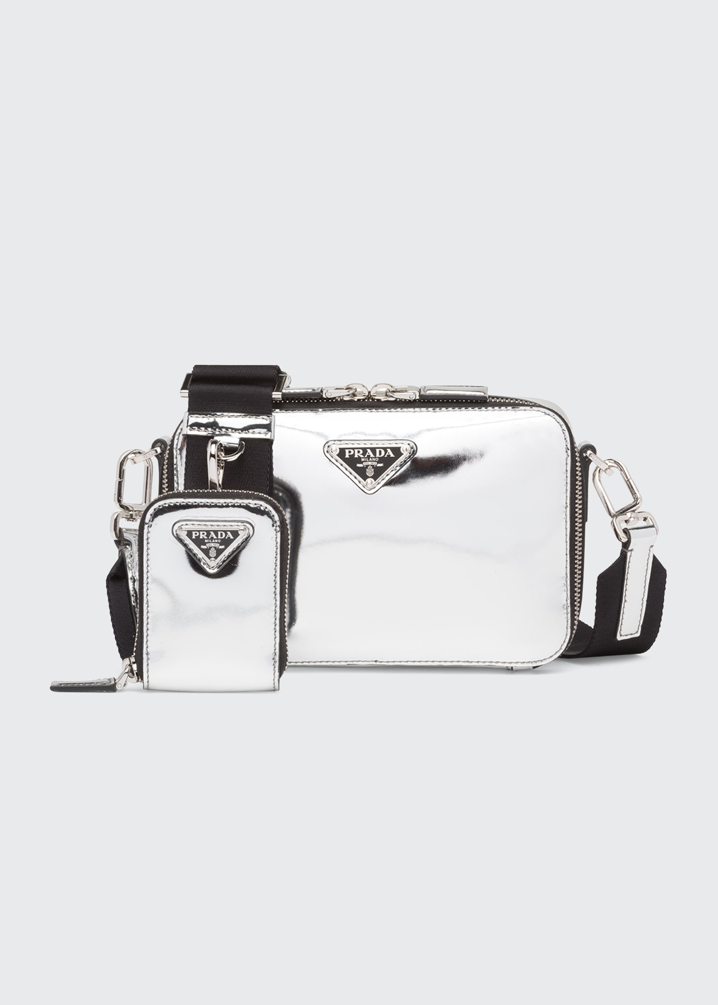 Prada Men's Triangle Logo Crossbody Bag - Bergdorf Goodman