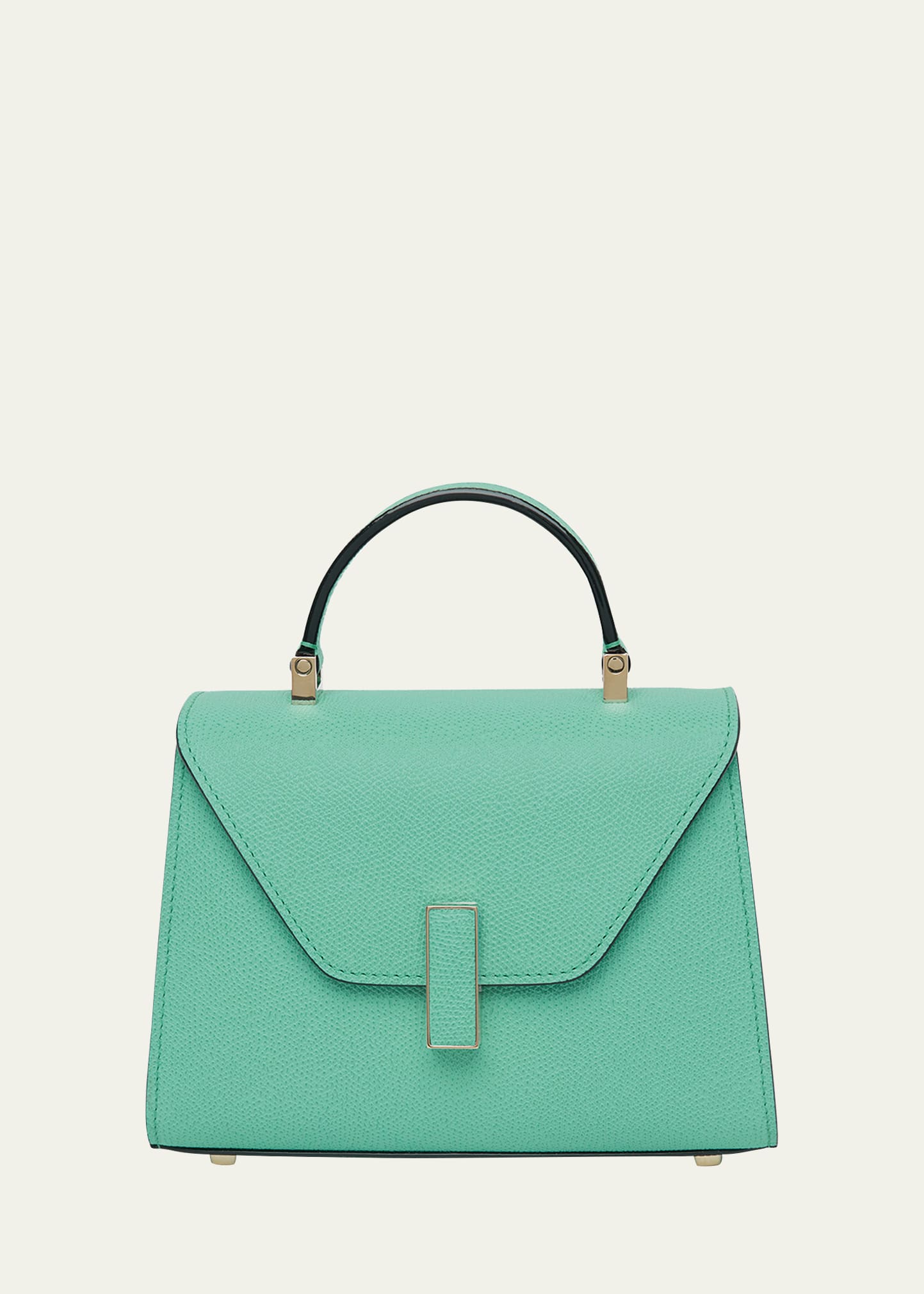 Valextra Iside Xs Leather Top-handle Bag In Vlm Latte Menta