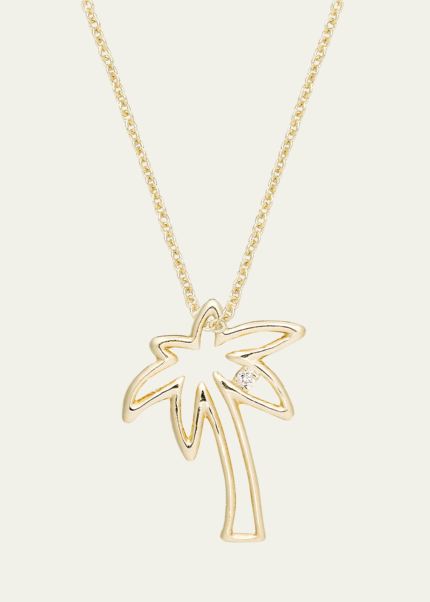 Palm Tree Necklace with Diamond
