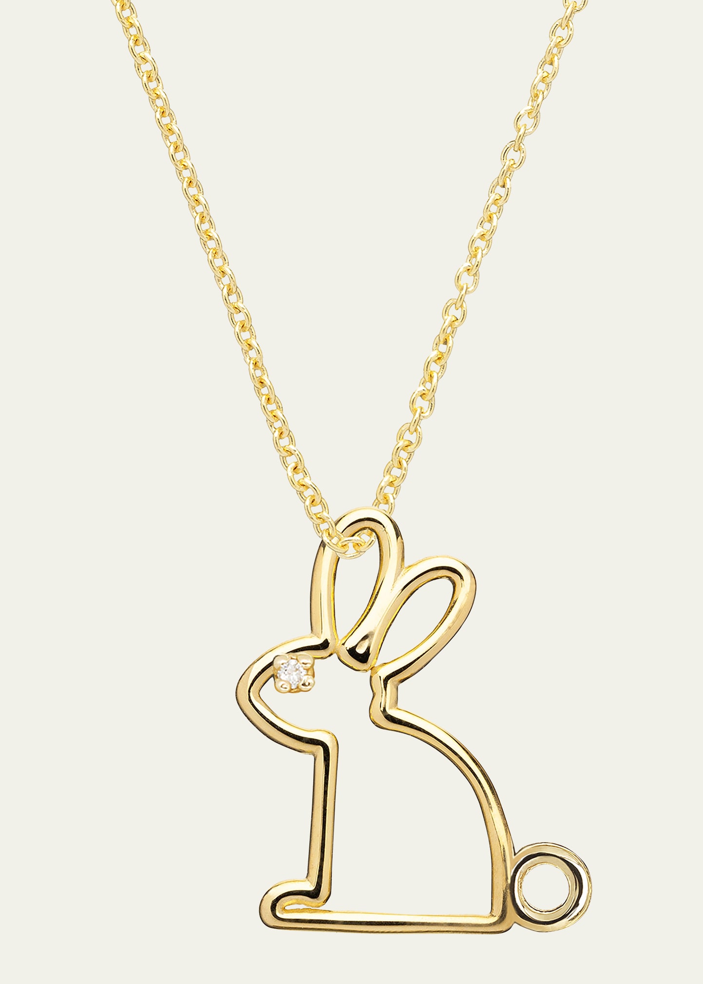 Aliita Little Rabbit Necklace with Diamond | Smart Closet