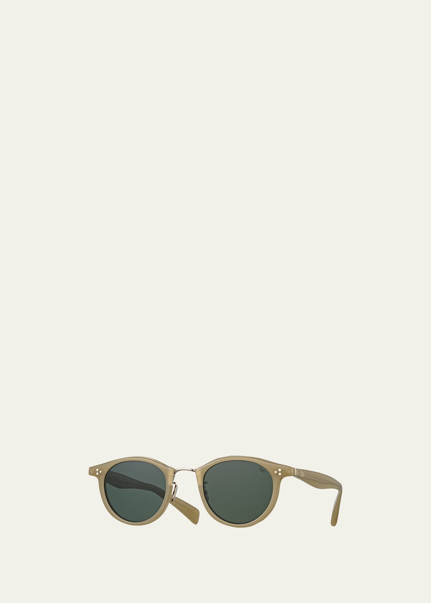 Eyevan Men's 566 Round Acetate Sunglasses In Green