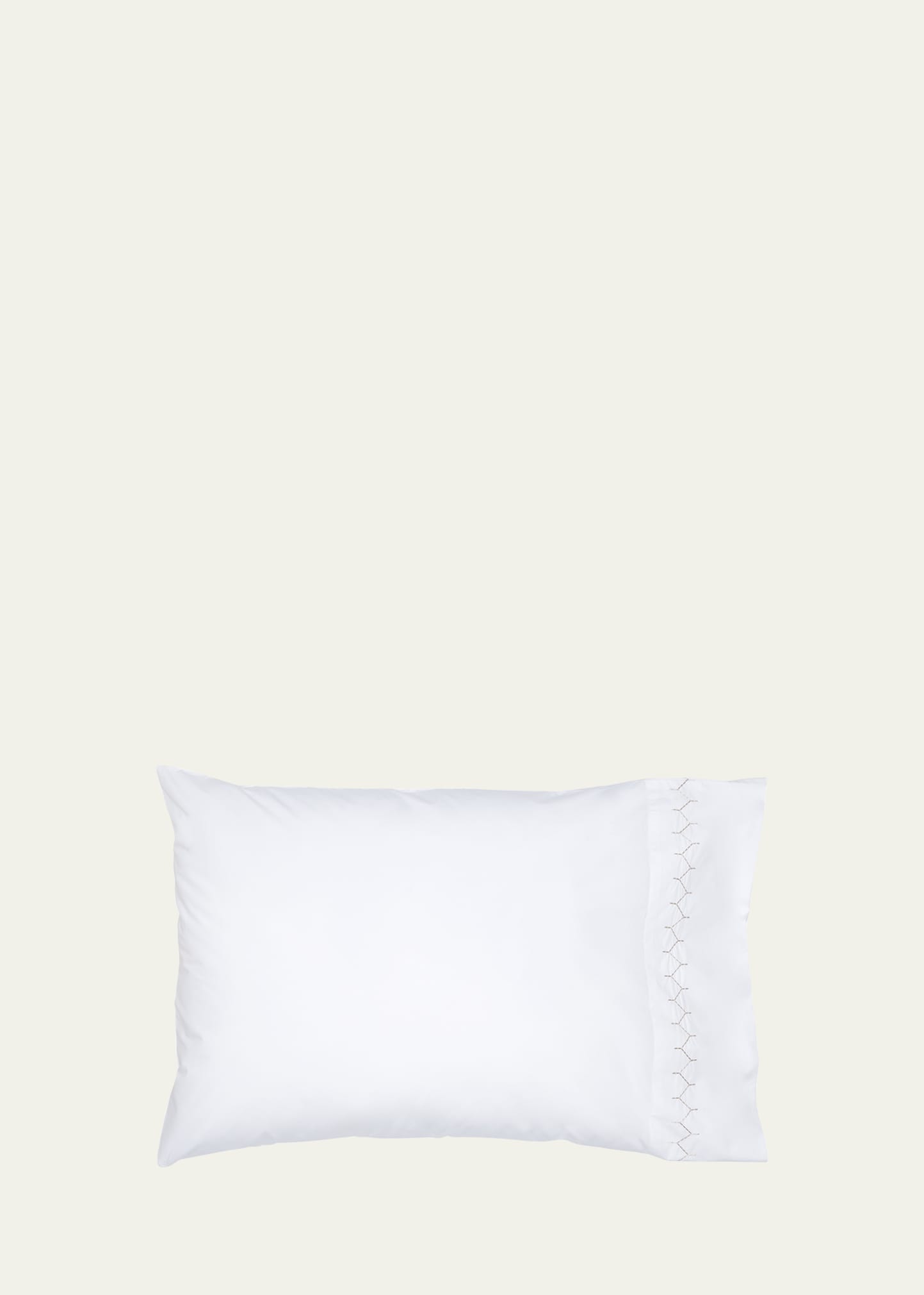 John Robshaw Stitched 300 Thread Count Pillowcases Set Of 2, King In Sand